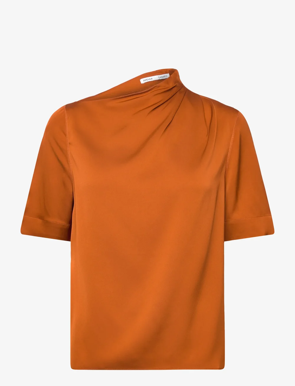 Ahlvar Gallery - Lima silk tee - kortærmede bluser - rust - 1