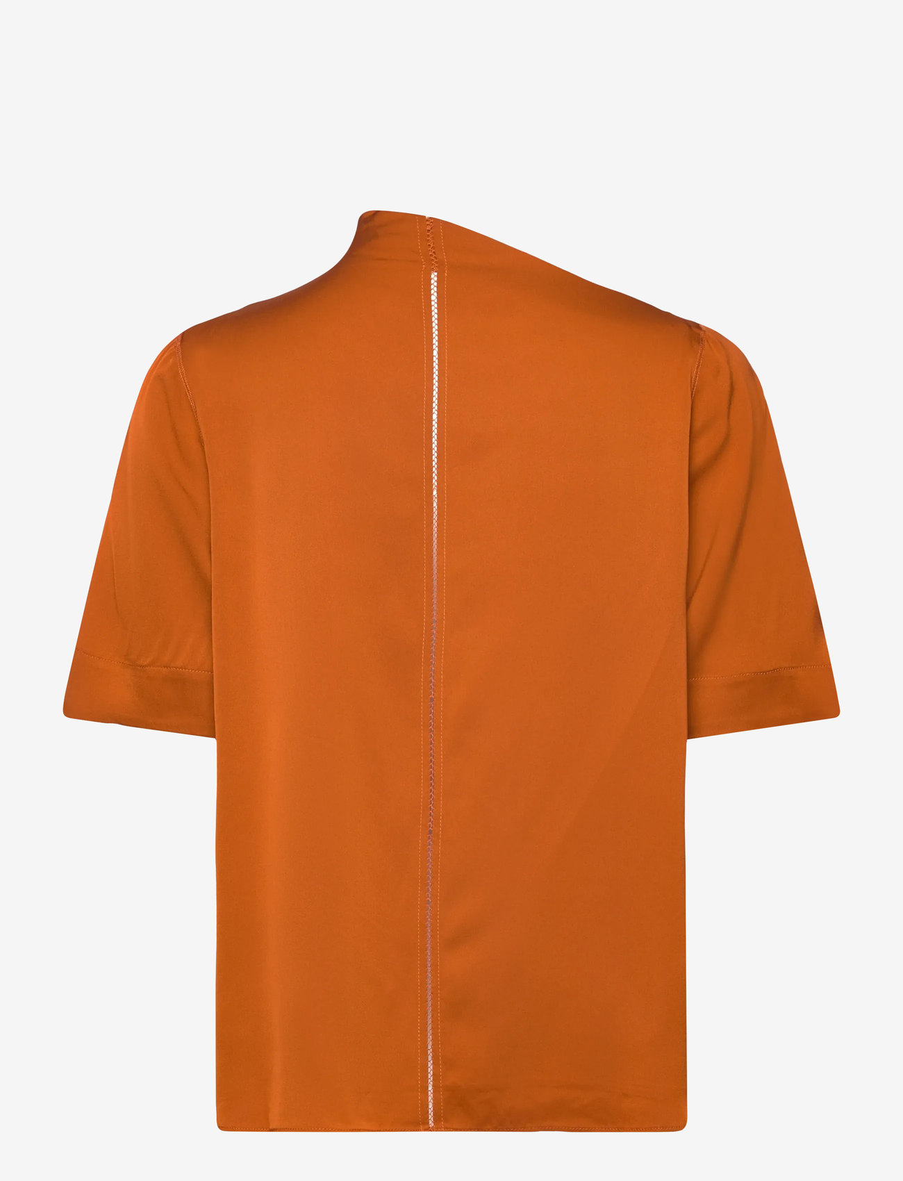 Ahlvar Gallery - Lima silk tee - lühikeste varrukatega pluusid - rust - 1