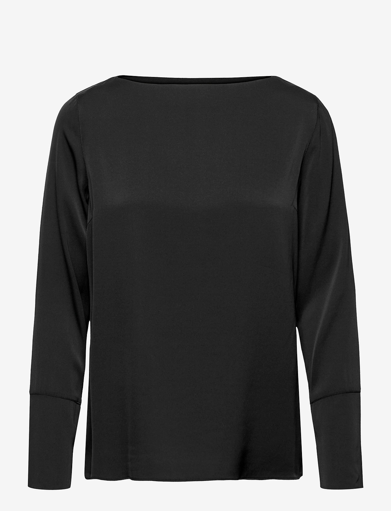 Ahlvar Gallery - Kelly silk blouse - pikkade varrukatega pluusid - black - 1