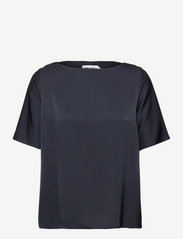 Ahlvar Gallery - Yoli blouse - short-sleeved blouses - blue grey - 0