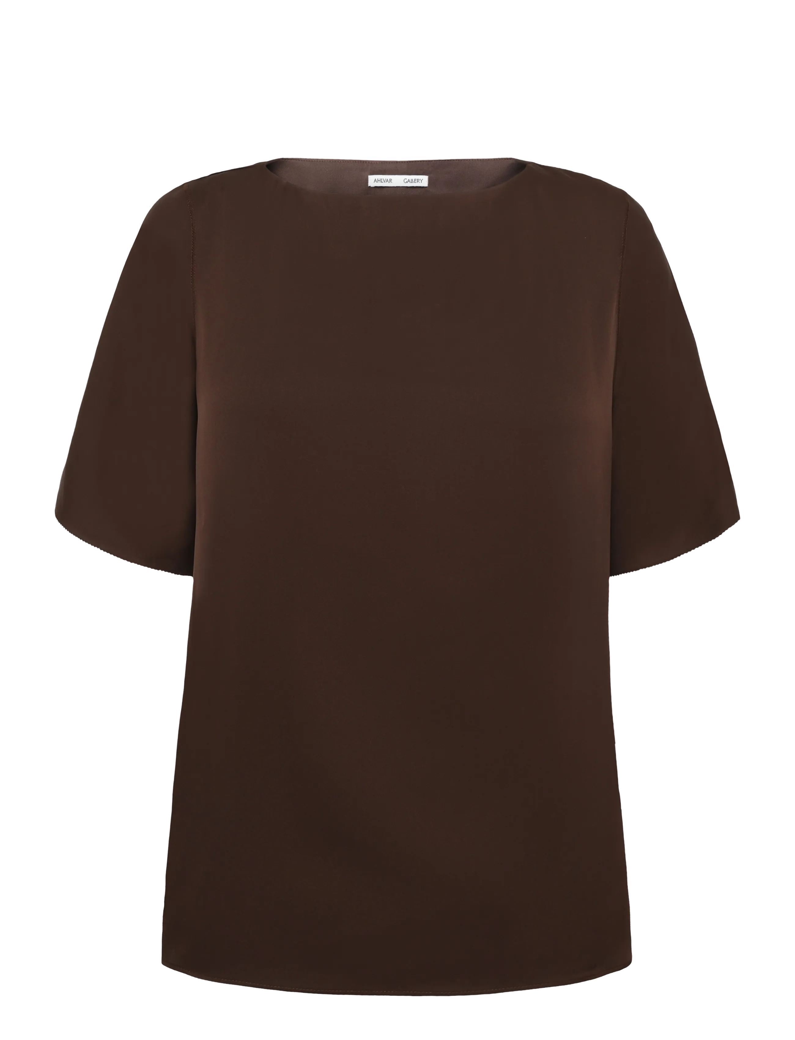 Ahlvar Gallery Yoli silk blouse - Essentials - DARK BROWN / brown