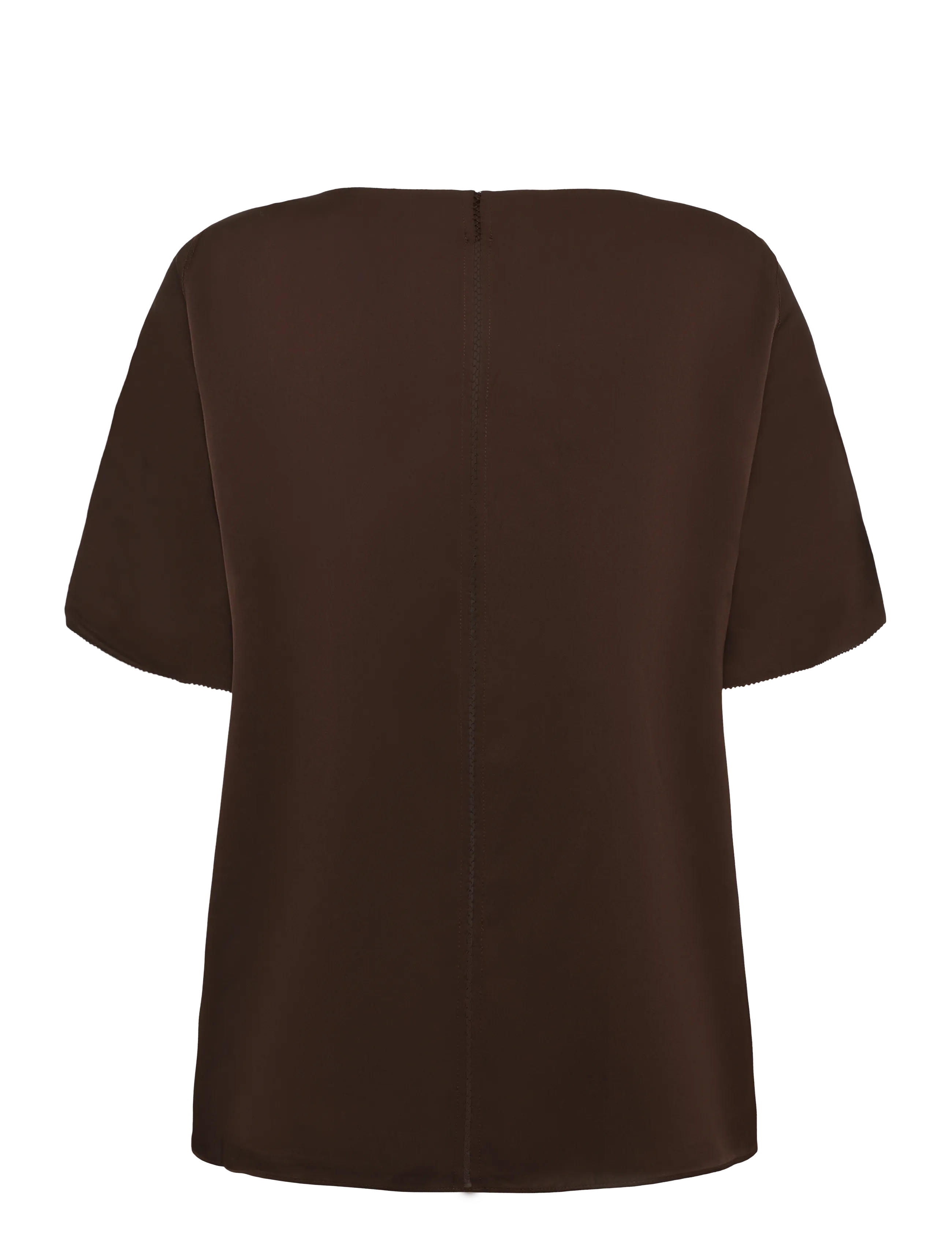 Ahlvar Gallery - Yoli silk blouse - kurzärmelige blusen - dark brown - 2