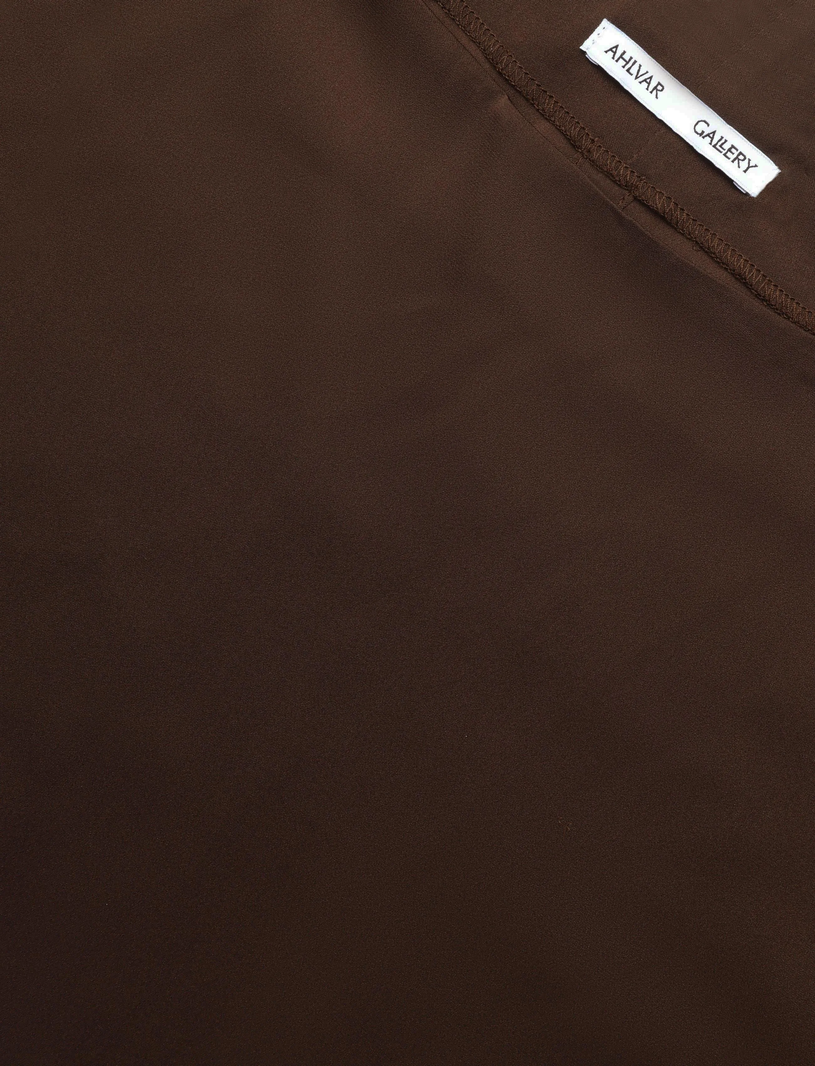 Ahlvar Gallery - Yoli silk blouse - kurzärmelige blusen - dark brown - 4