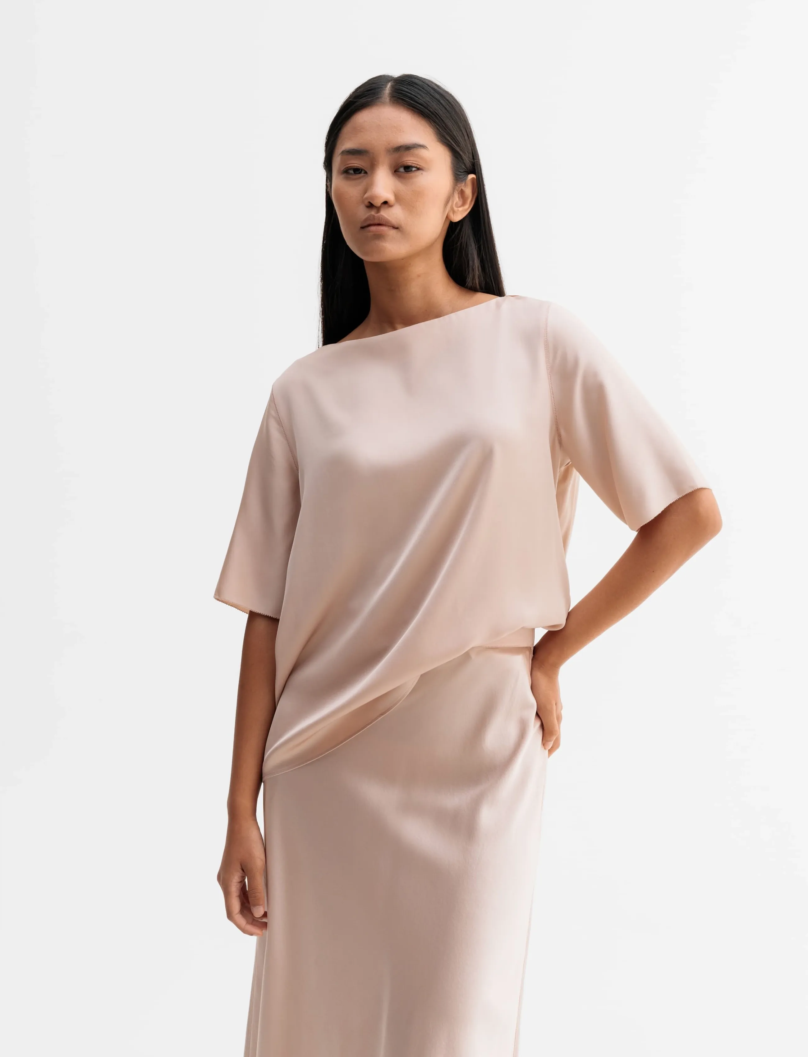 Ahlvar Gallery Yoli silk blouse - Ahlvar Gallery - DUSTY PINK / pink/rose