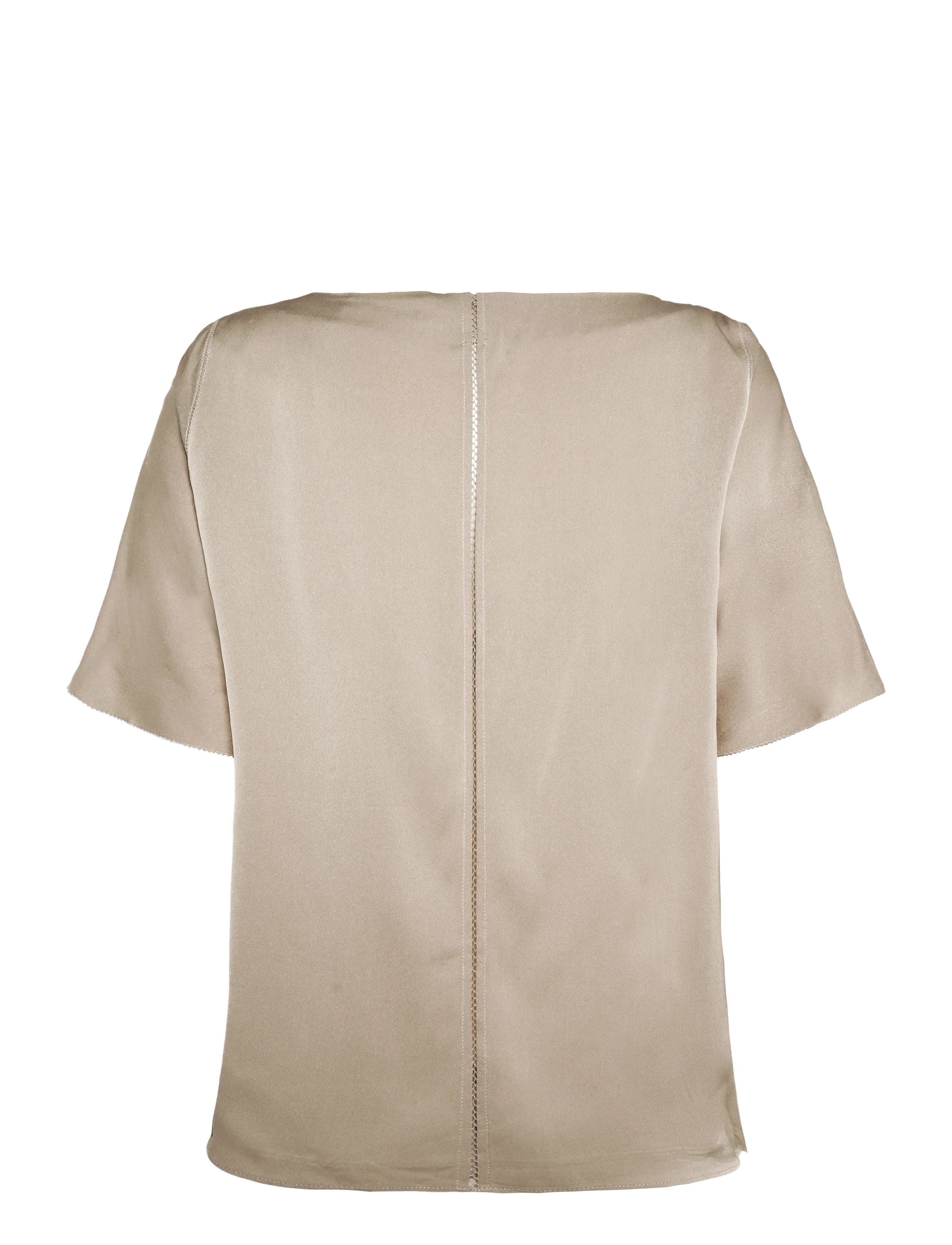 Ahlvar Gallery - Yoli silk blouse - kurzärmelige blusen - greige - 2