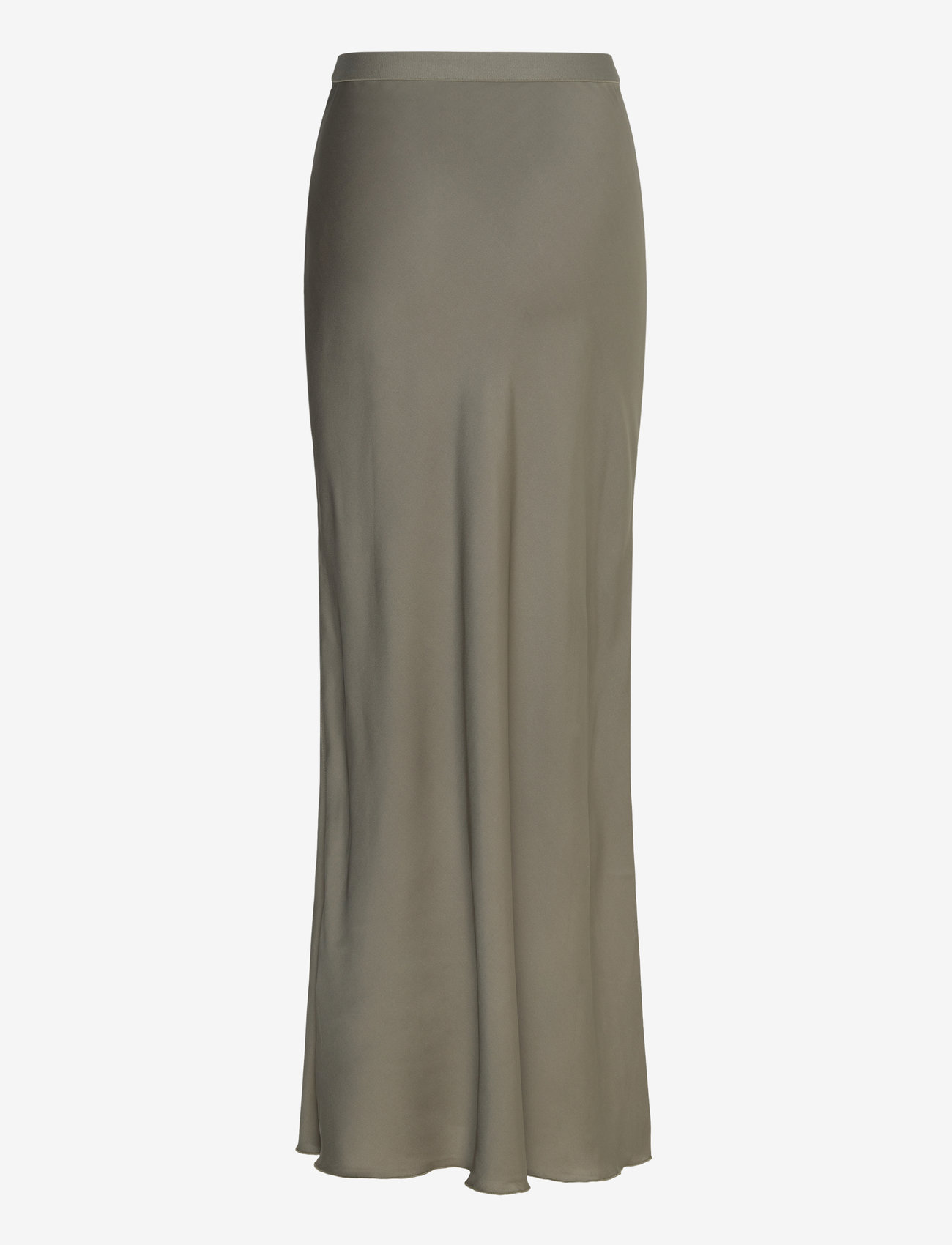 Ahlvar Gallery - Hana long silk skirt - satin skirts - light military - 2