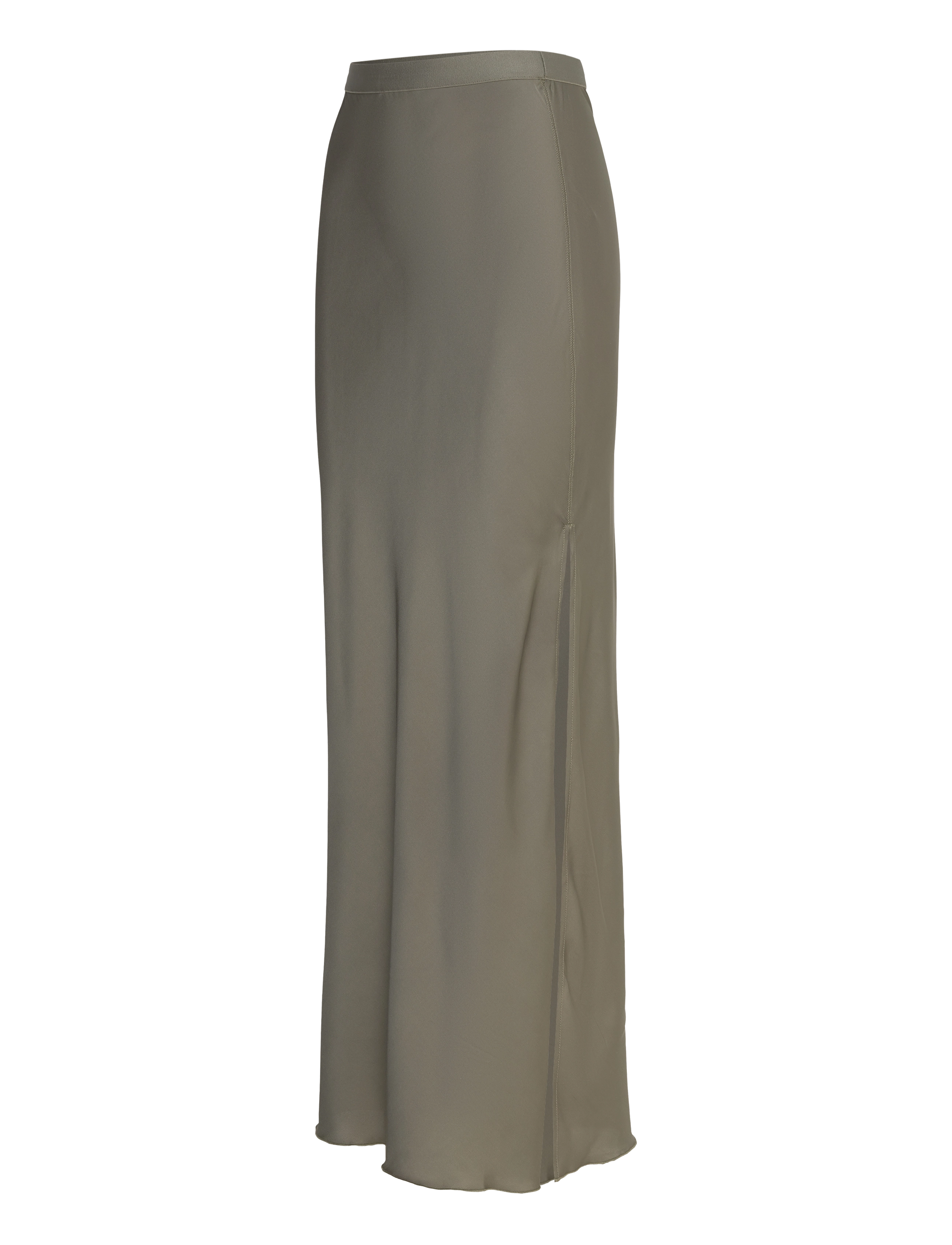 Ahlvar Gallery - Hana long silk skirt - light military - 3