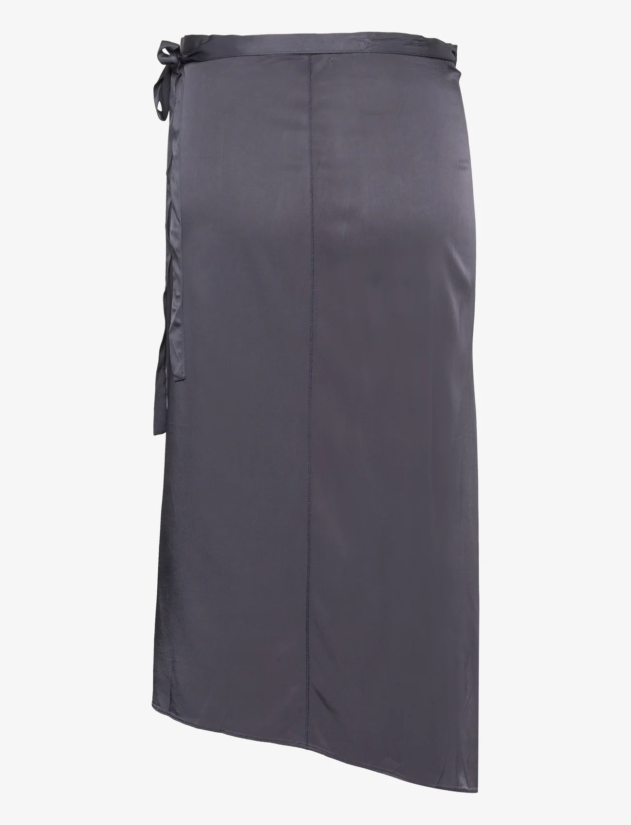 Ahlvar Gallery - Lee wrap skirt - midi skirts - blue grey - 1