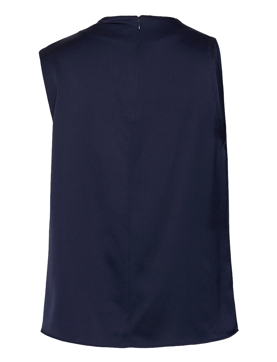 Ahlvar Gallery - Lima silk tank - sleeveless blouses - midnight blue - 2