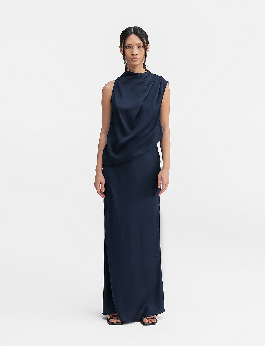Ahlvar Gallery - Lima silk tank - sleeveless blouses - midnight blue - 0