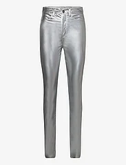 Ahlvar Gallery - Amaya latex trousers - bikses ar šaurām starām - silver - 0