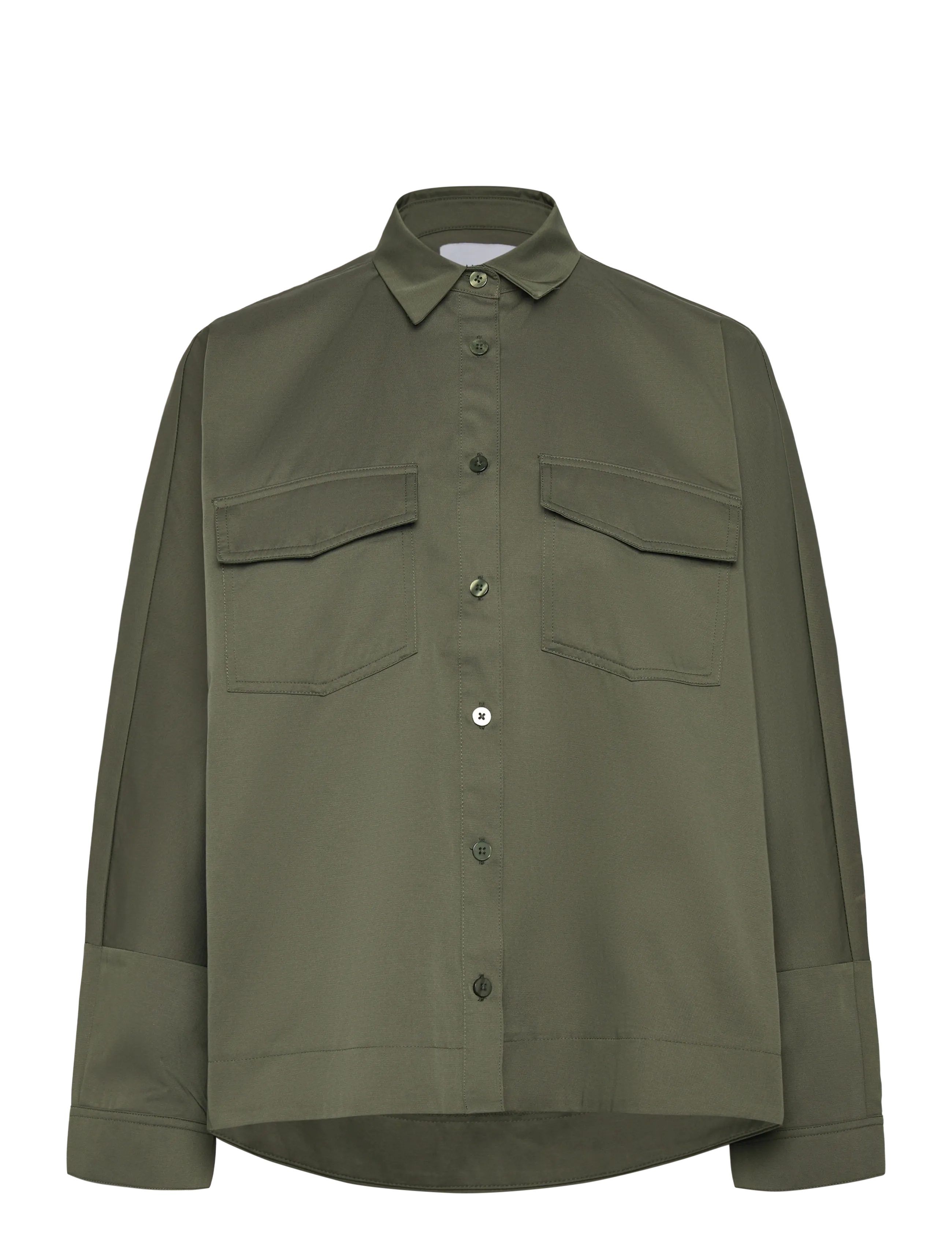 Ahlvar Gallery Kaia over shirt - Tøj - OLIVE GREEN / khaki/green
