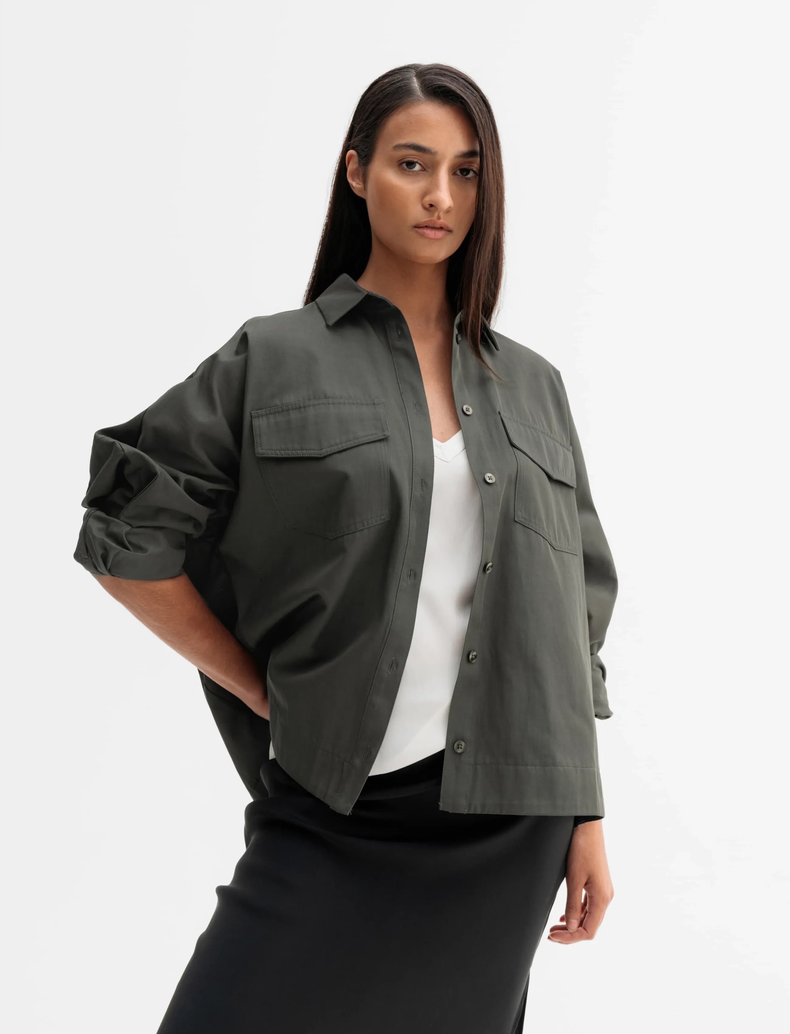 Ahlvar Gallery - Kaia over shirt - long-sleeved shirts - wood - 0