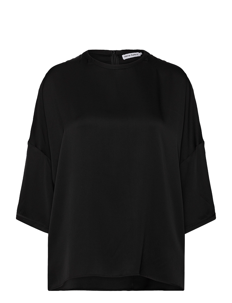 Ahlvar Gallery - Thess silk tee - t-shirts - black - 1