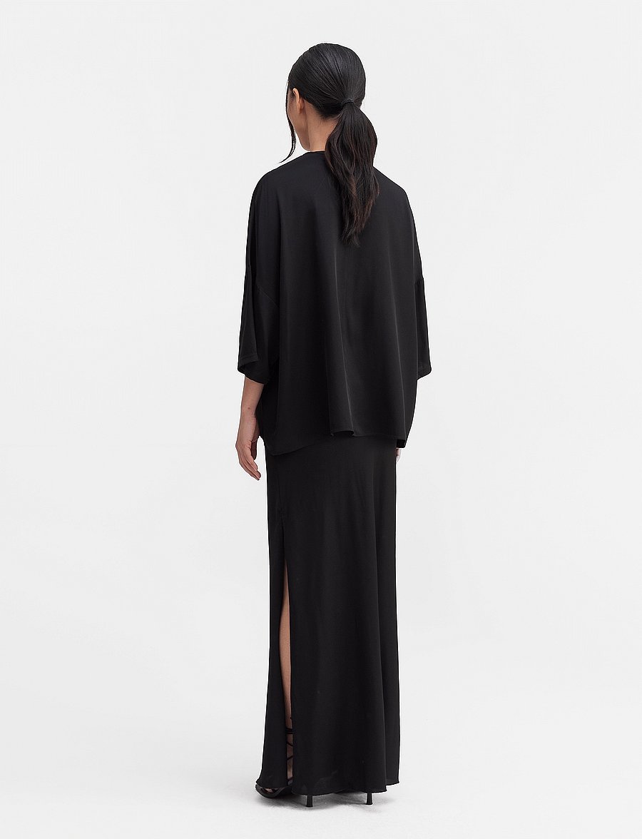 Ahlvar Gallery - Thess silk tee - t-shirts - black - 4