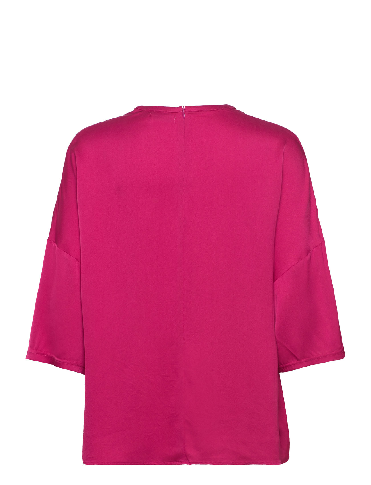 Ahlvar Gallery - Thess silk tee - efterårstøj - rasberry - 1