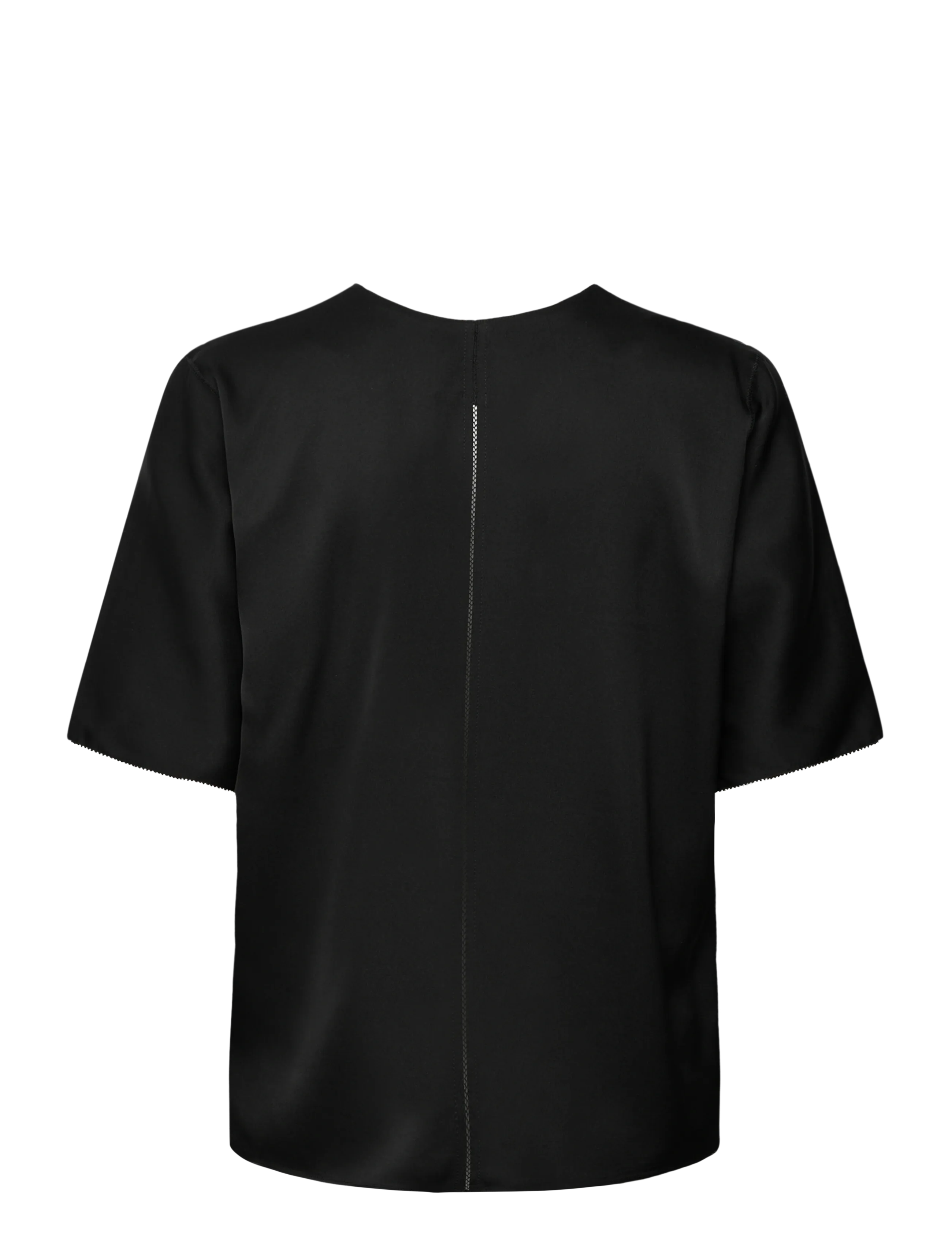 Ahlvar Gallery - Yoli v-neck silk blouse - denim shirts - black - 1