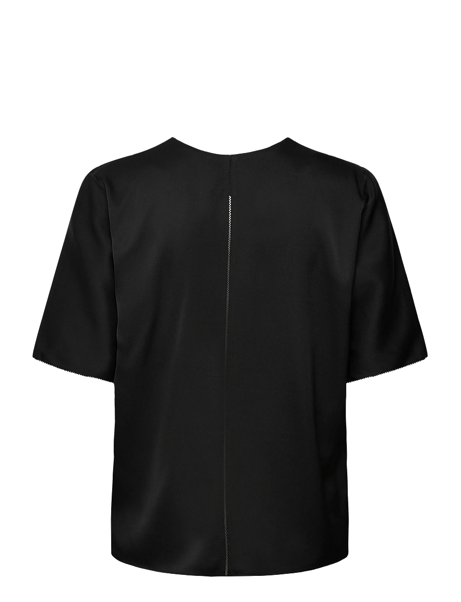 Ahlvar Gallery - Yoli v-neck silk blouse - jeanshemden - black - 1