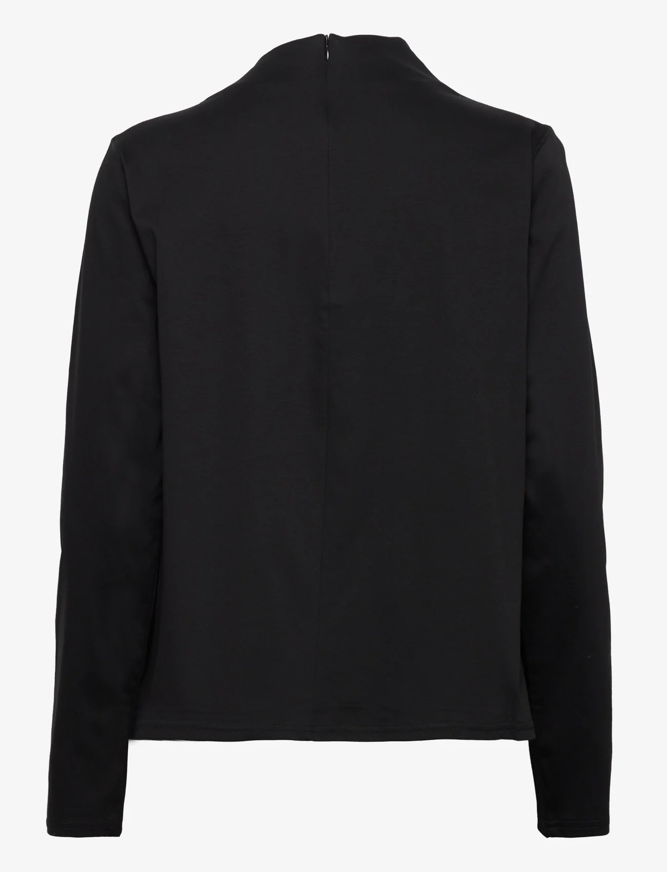 Ahlvar Gallery - Jade jersey blouse - langärmlige blusen - black - 1