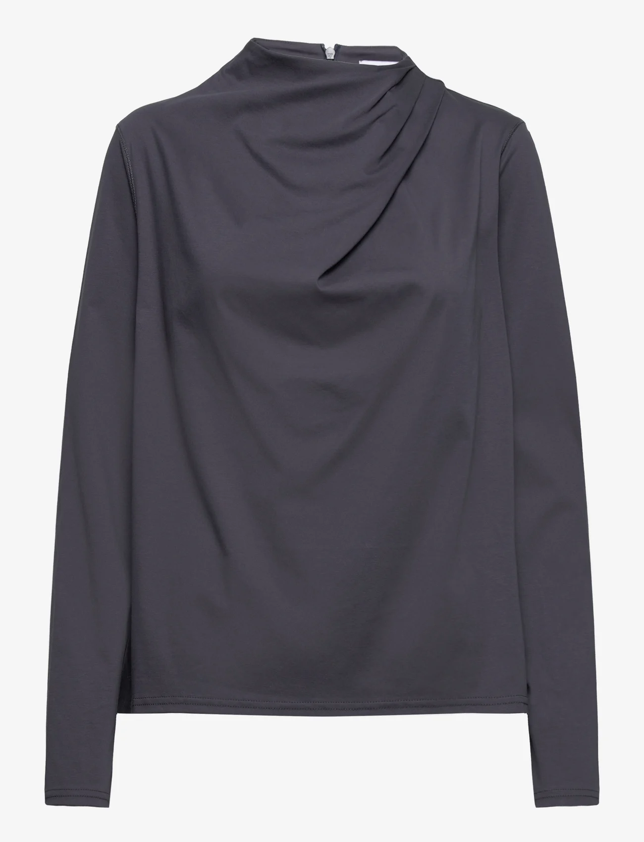 Ahlvar Gallery - Jade jersey blouse - langärmlige blusen - blue grey - 0