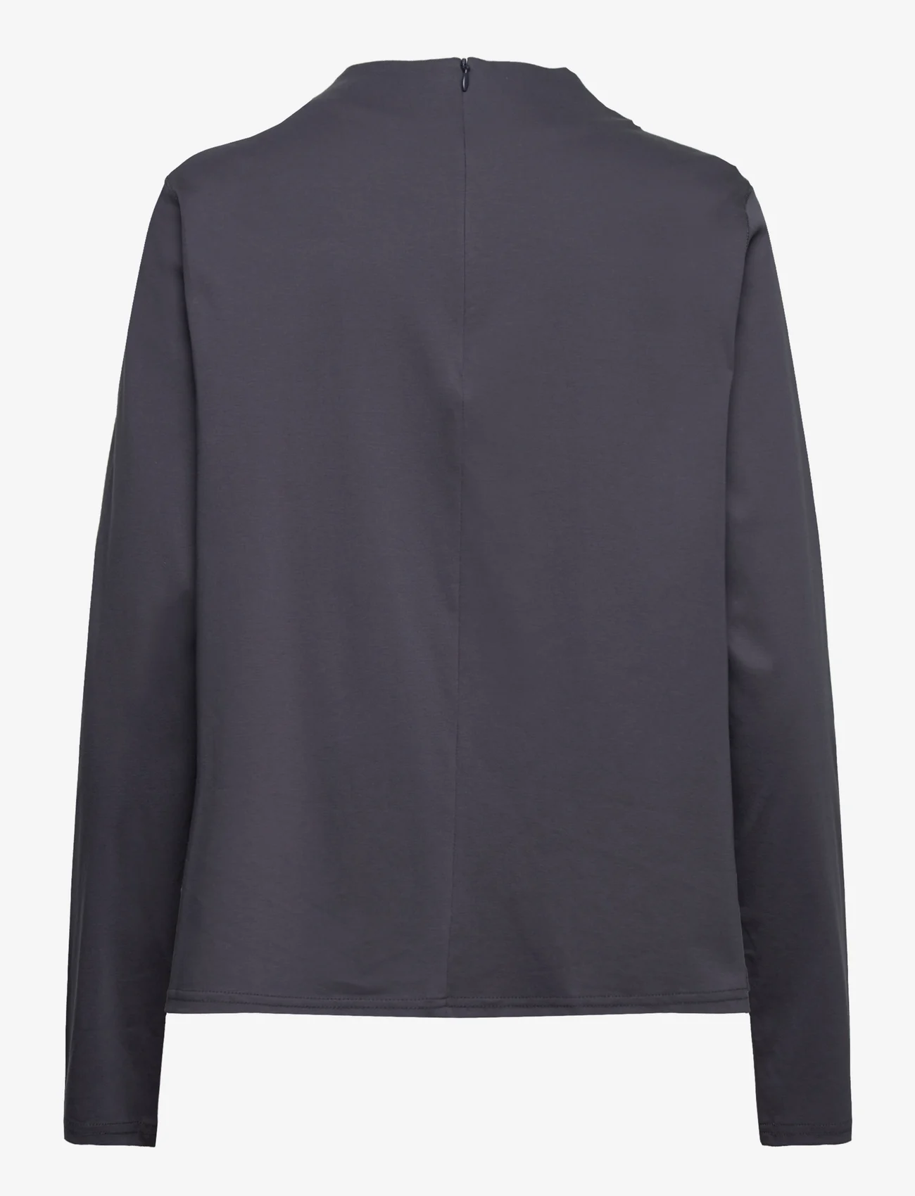 Ahlvar Gallery - Jade jersey blouse - long-sleeved blouses - blue grey - 1