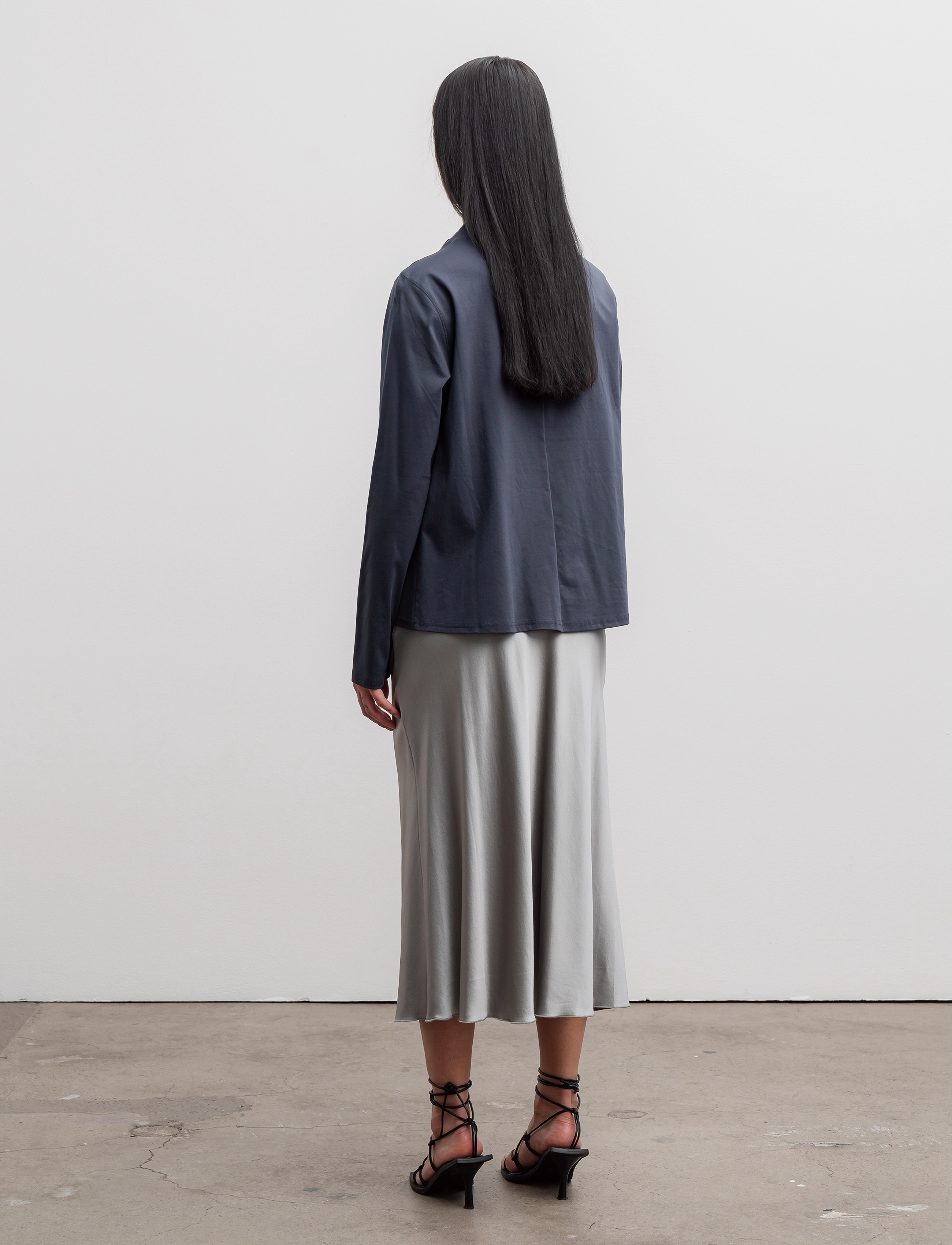 Ahlvar Gallery - Jade jersey blouse - blue grey - 4