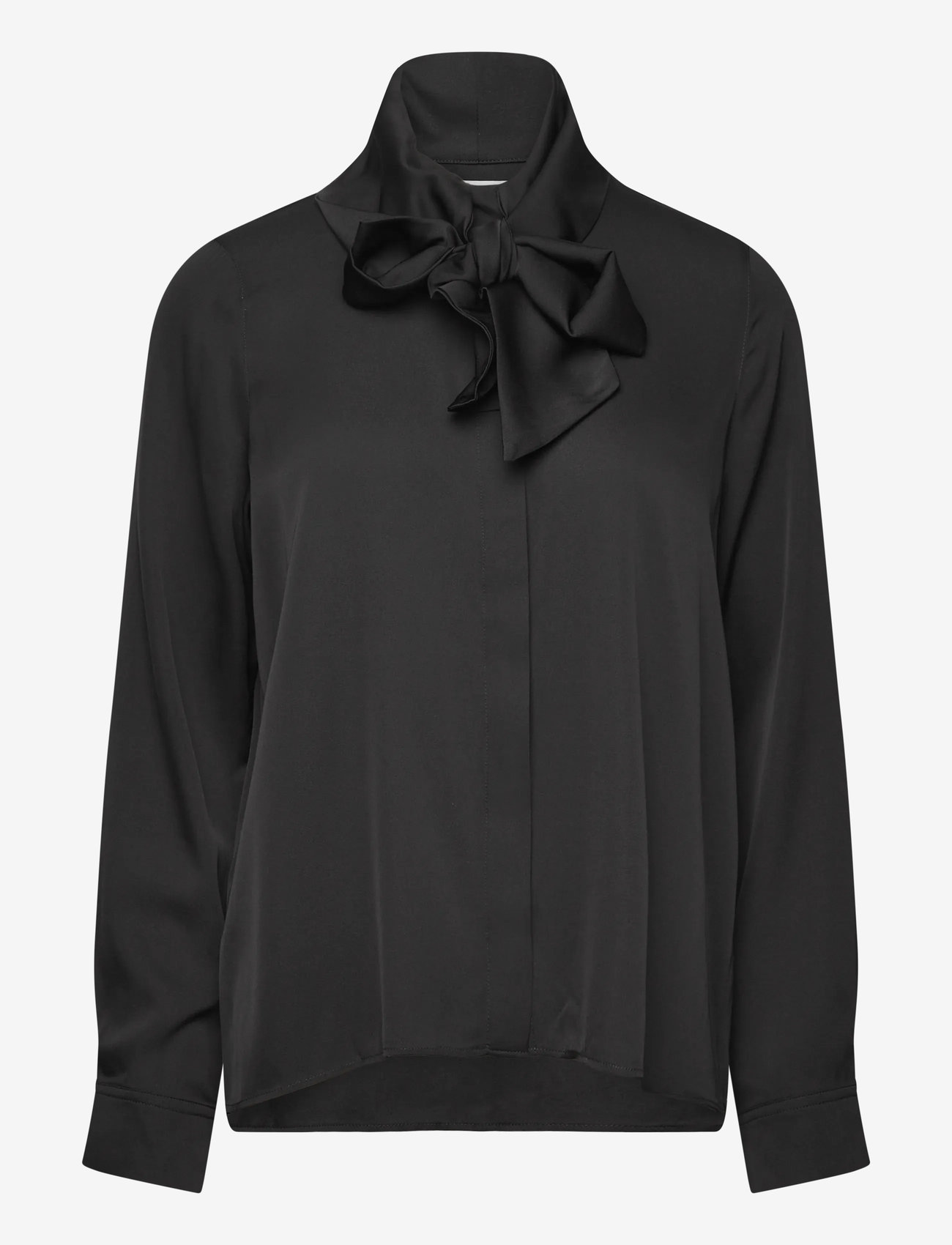 Ahlvar Gallery - Miki silk blouse - pikkade varrukatega pluusid - black - 0