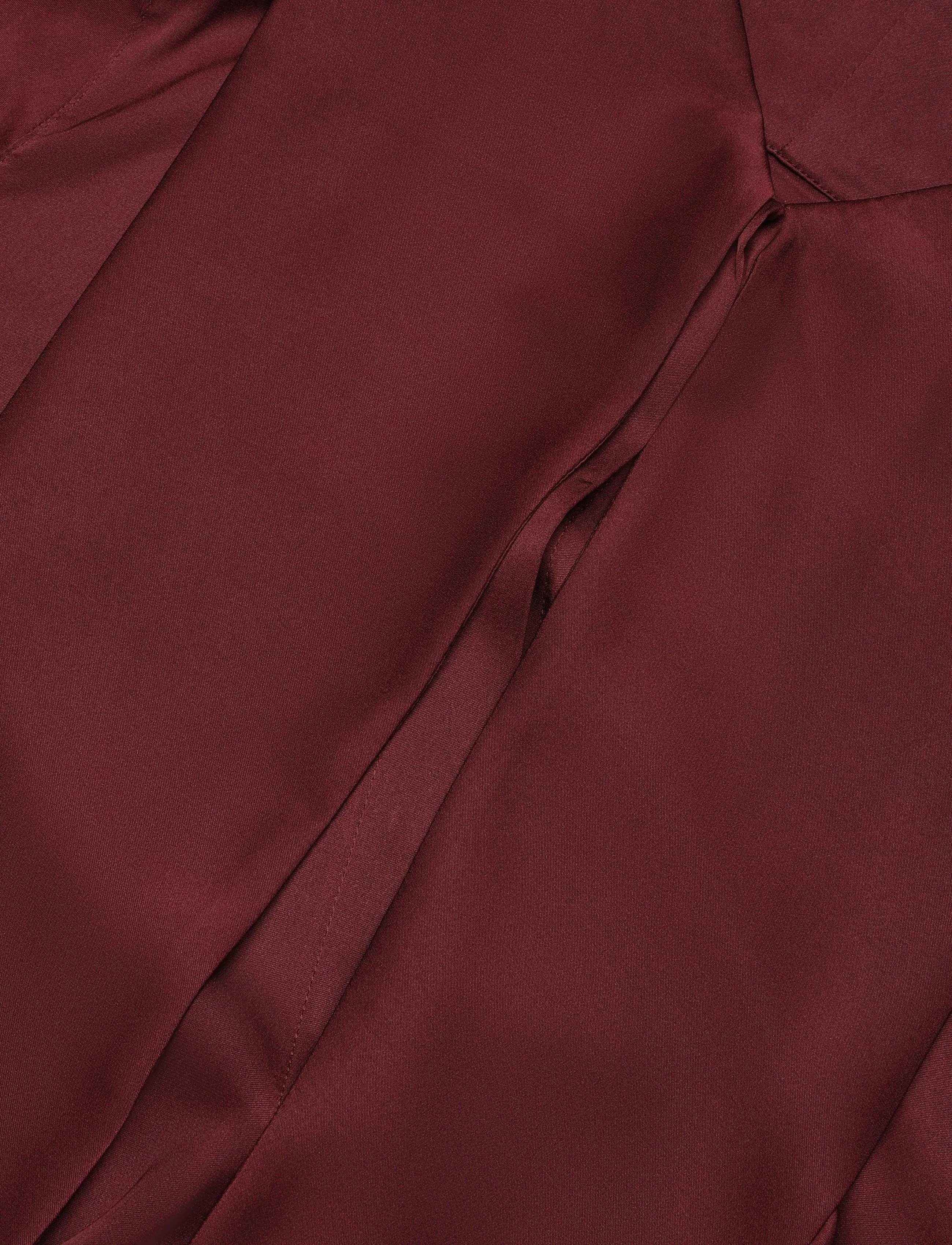 Ahlvar Gallery - Miki silk blouse - langærmede bluser - burgundy - 4