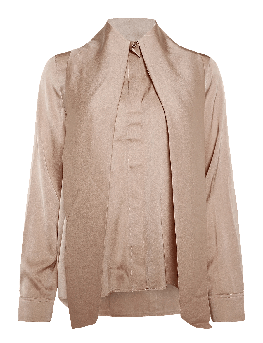 Ahlvar Gallery - Miki silk blouse - langærmede bluser - dusty pink - 1