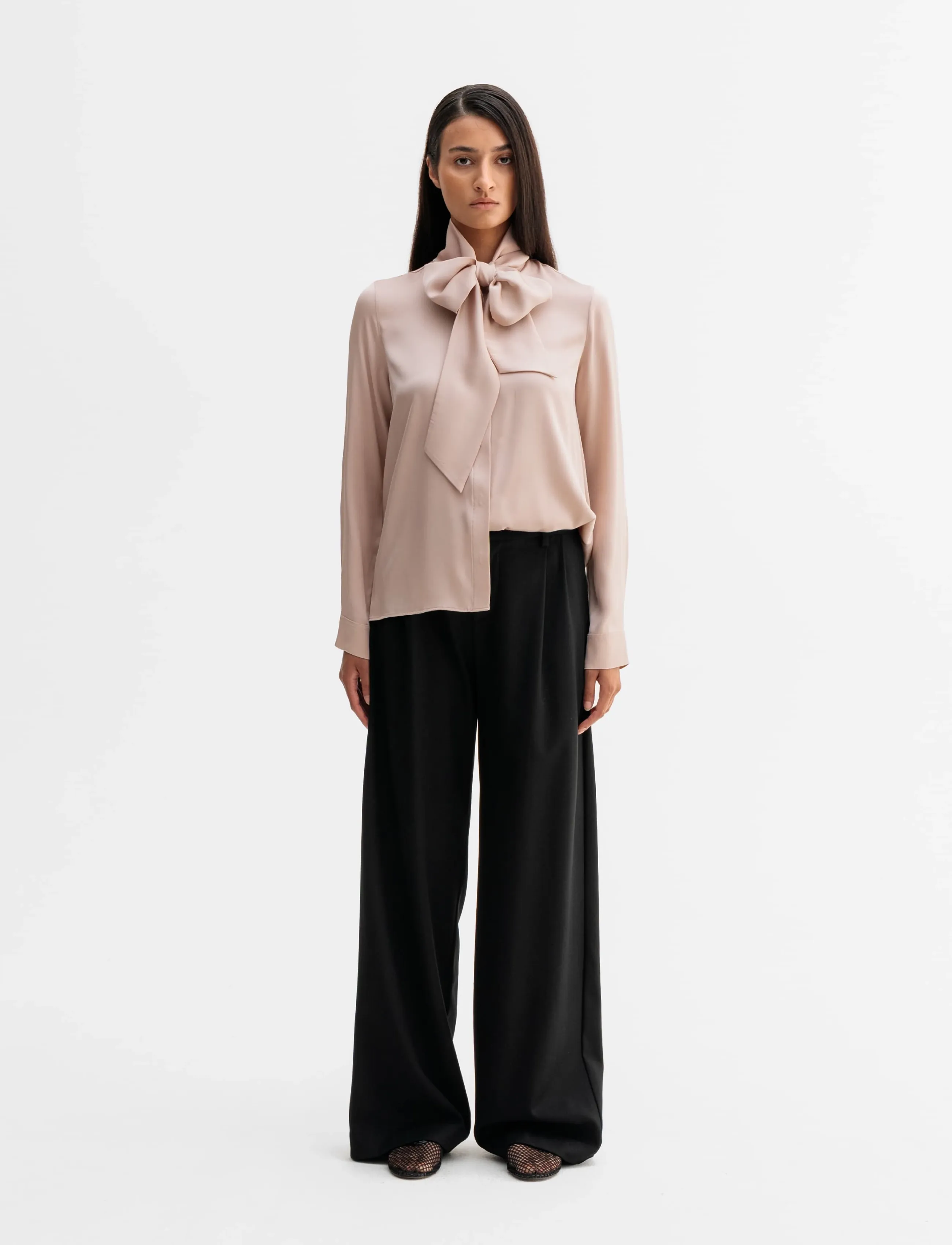 Ahlvar Gallery - Miki silk blouse - langærmede bluser - dusty pink - 3