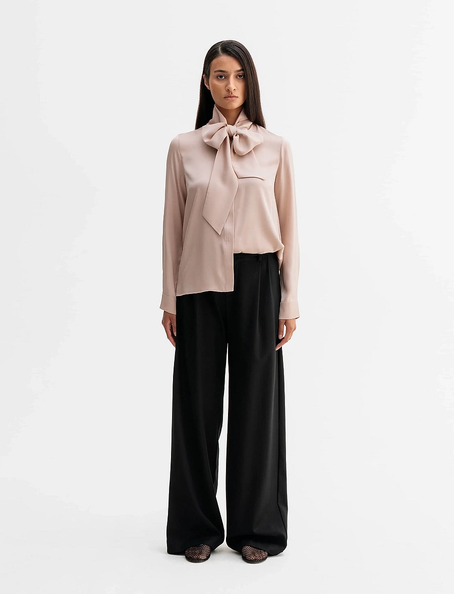Ahlvar Gallery - Miki silk blouse - langærmede bluser - dusty pink - 3