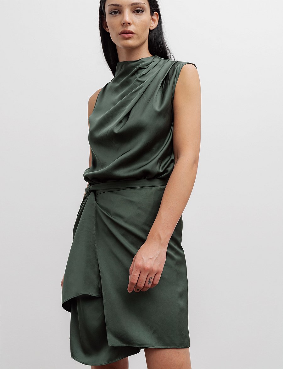 Ahlvar Gallery - Telly short dress - army green - 0