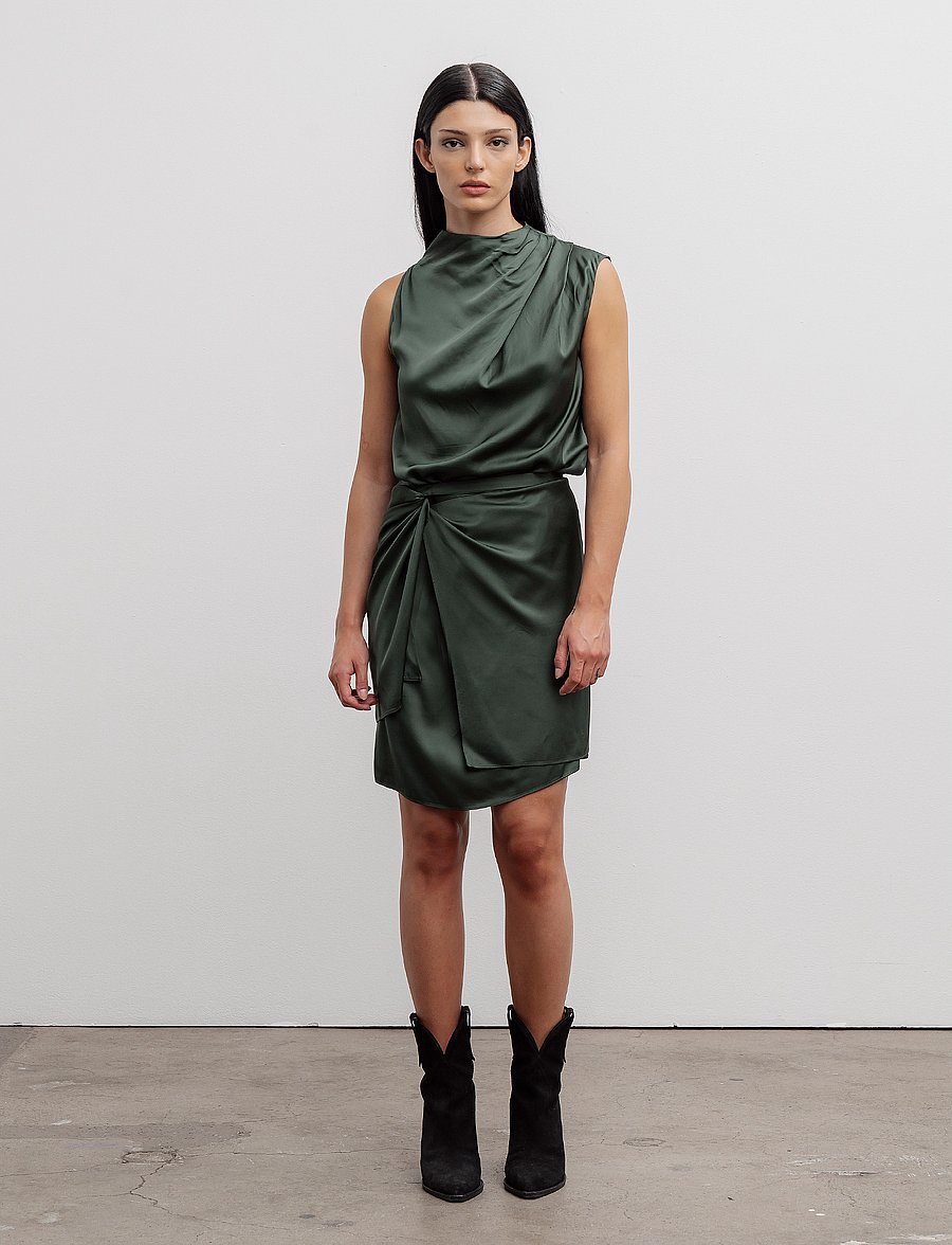 Ahlvar Gallery - Telly short dress - army green - 3