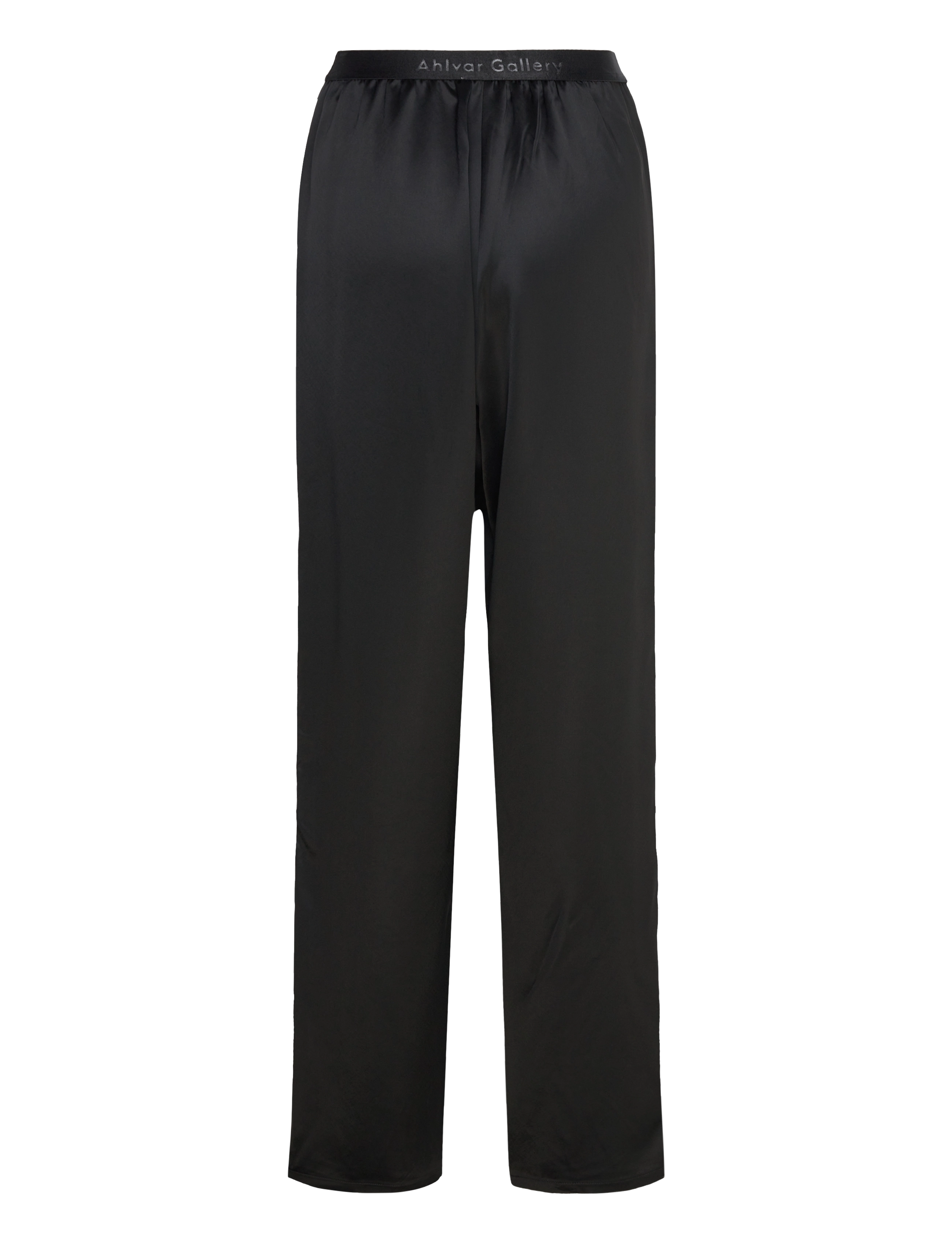 Ahlvar Gallery - Ayla satin trousers - bukser med lige ben - black - 2