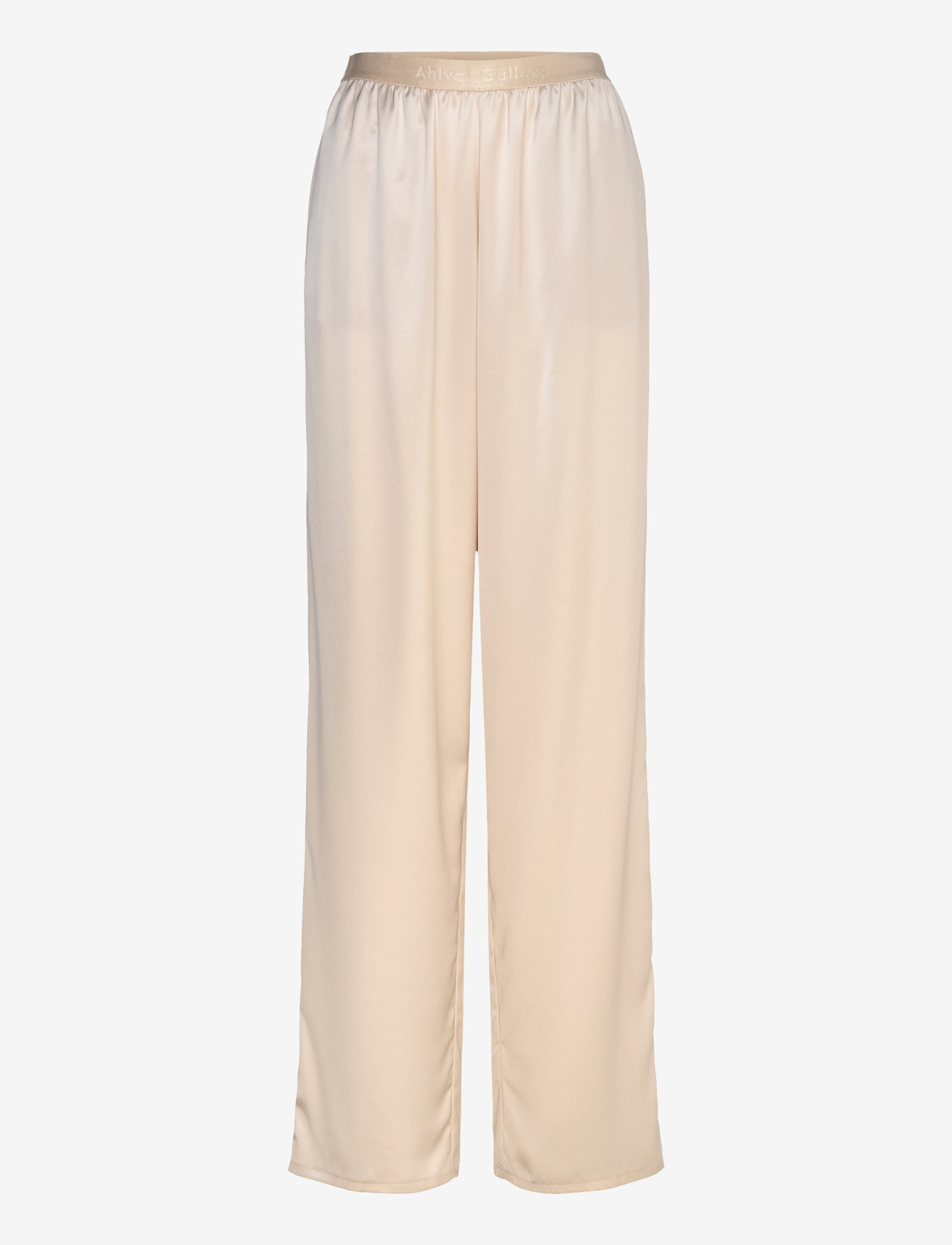 Ahlvar Gallery - Ayla satin trousers - bukser med lige ben - cream - 1