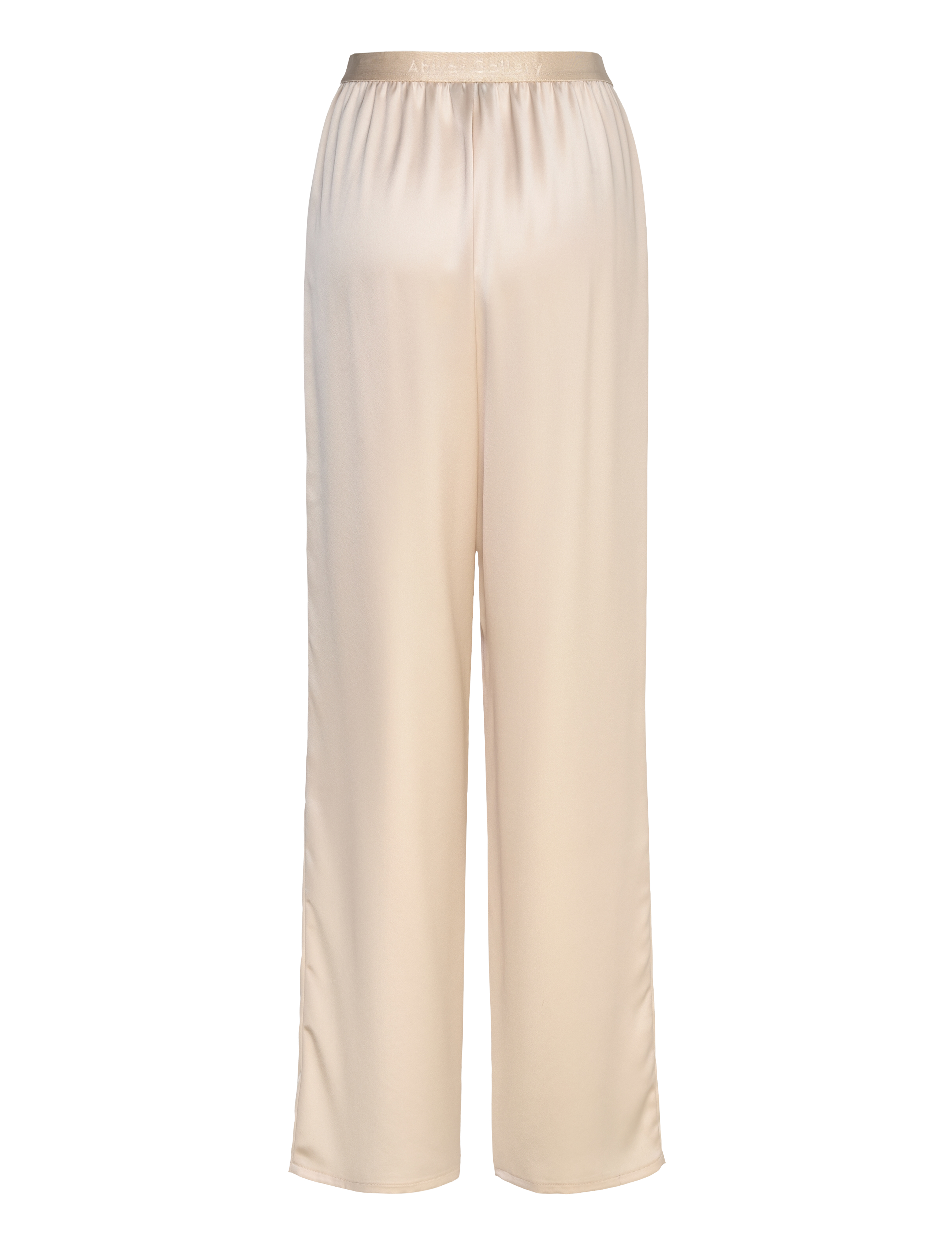 Ahlvar Gallery - Ayla satin trousers - buxur með beinum skálmum - cream - 2
