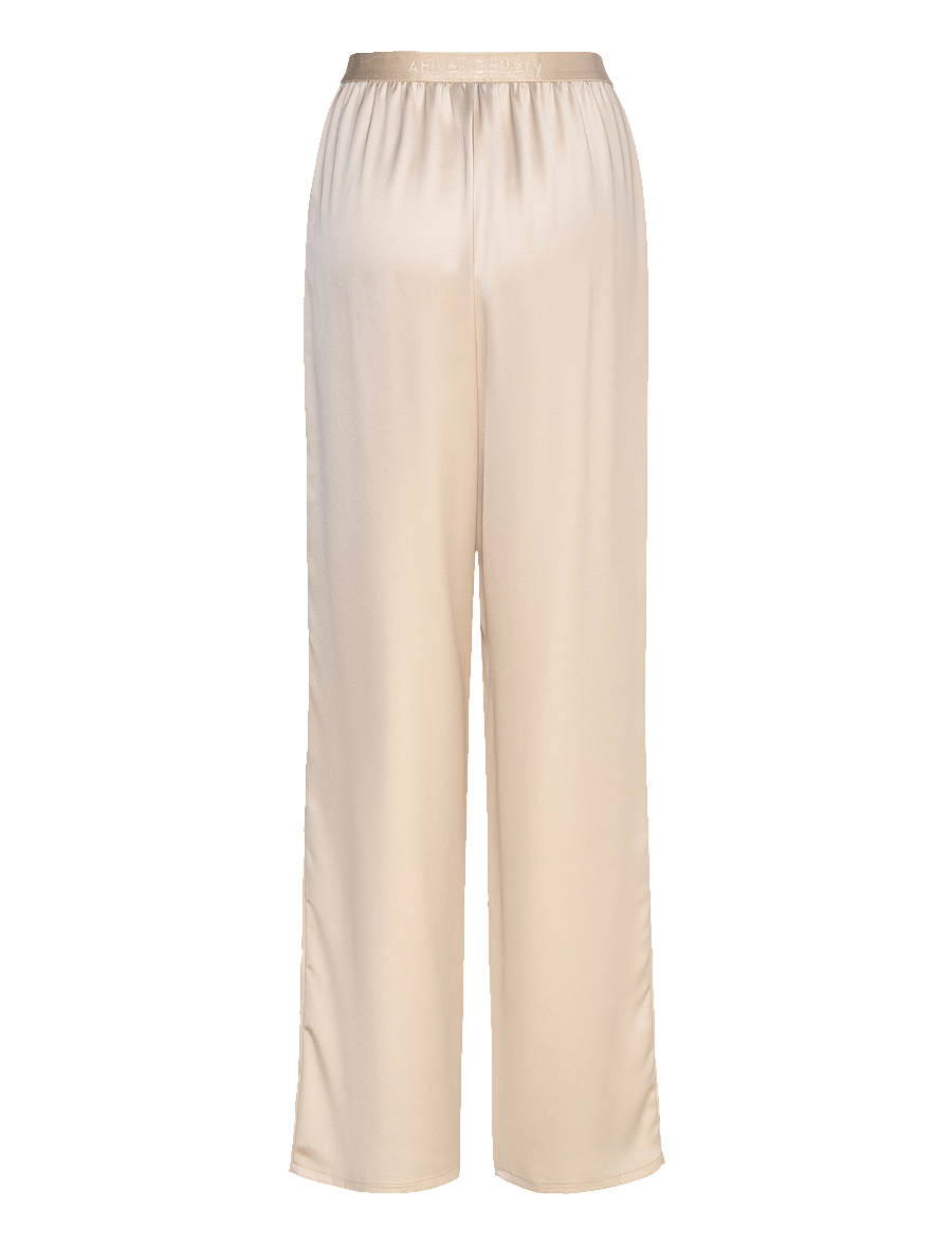 Ahlvar Gallery - Ayla satin trousers - cream - 2