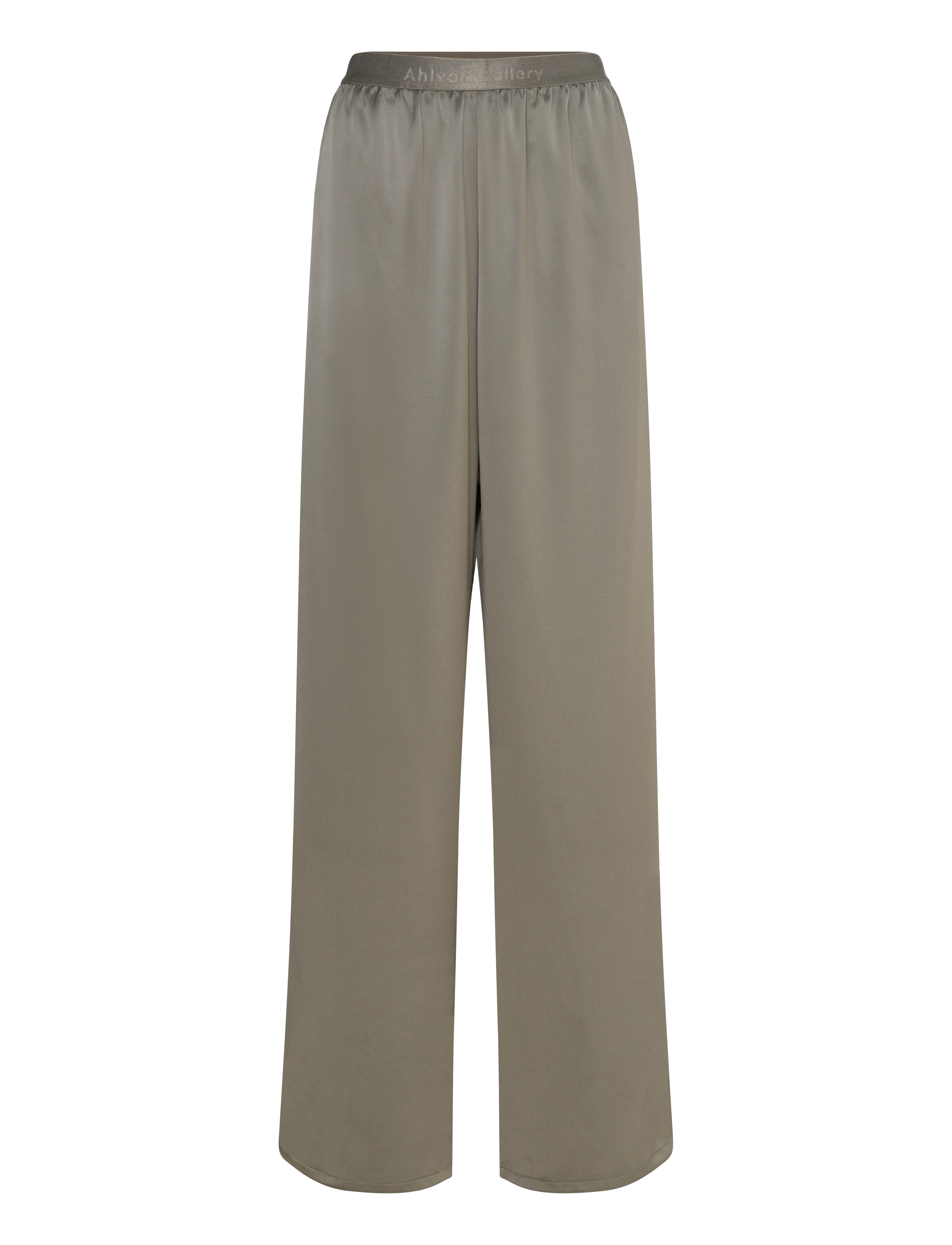 Ahlvar Gallery Ayla satin trousers - Kleidung - LIGHT MILITARY / khaki/green