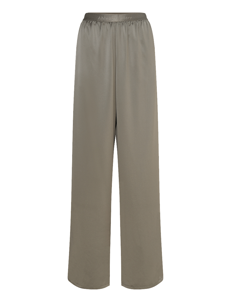 Ahlvar Gallery - Ayla satin trousers - light military - 1