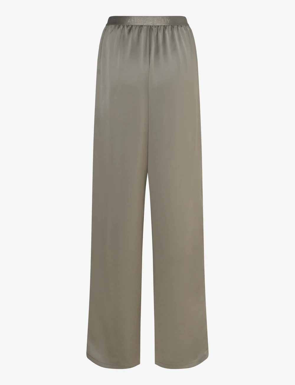 Ahlvar Gallery - Ayla satin trousers - tiesaus kirpimo kelnės - light military - 2
