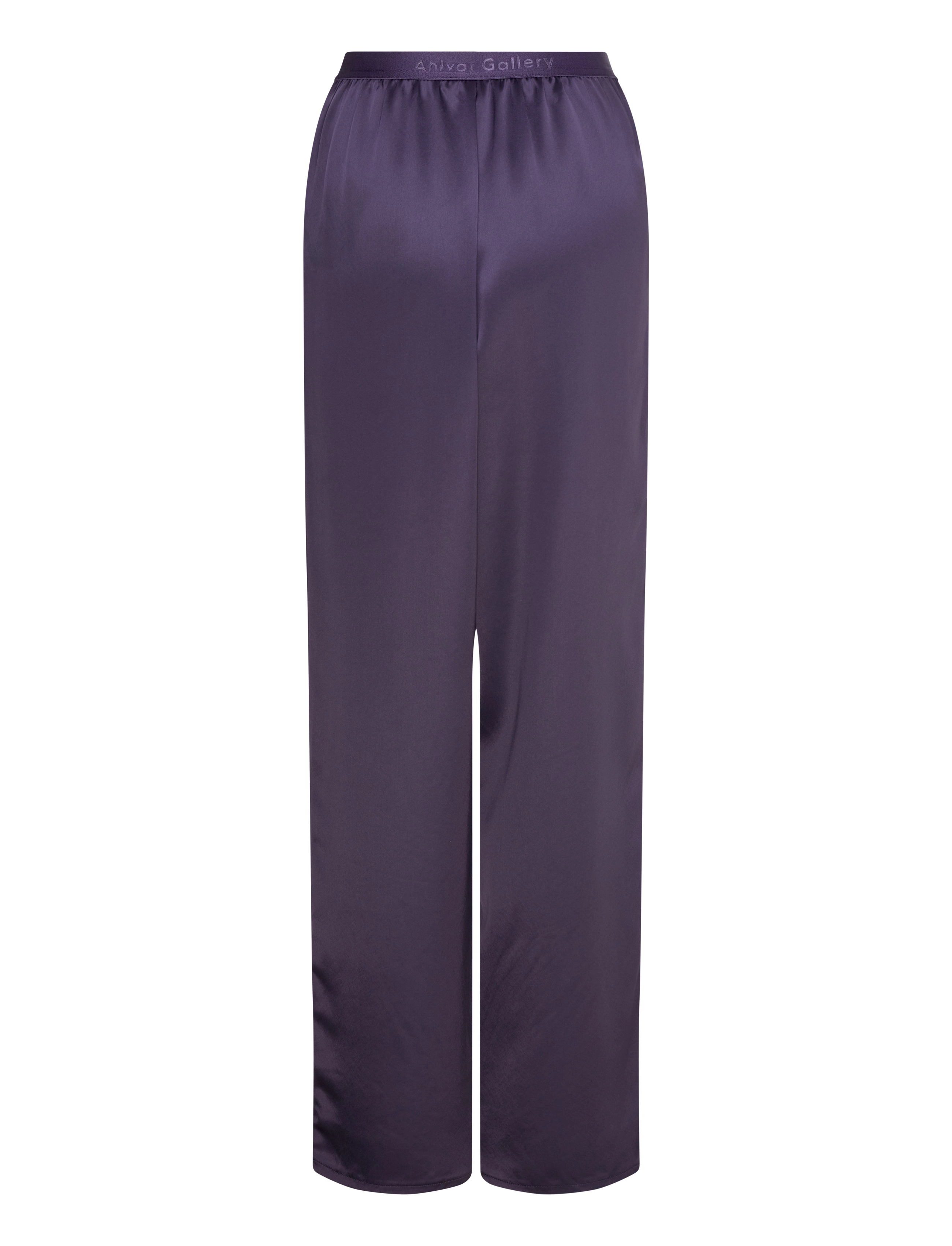 Ahlvar Gallery - Ayla satin trousers - raka byxor - plum - 2