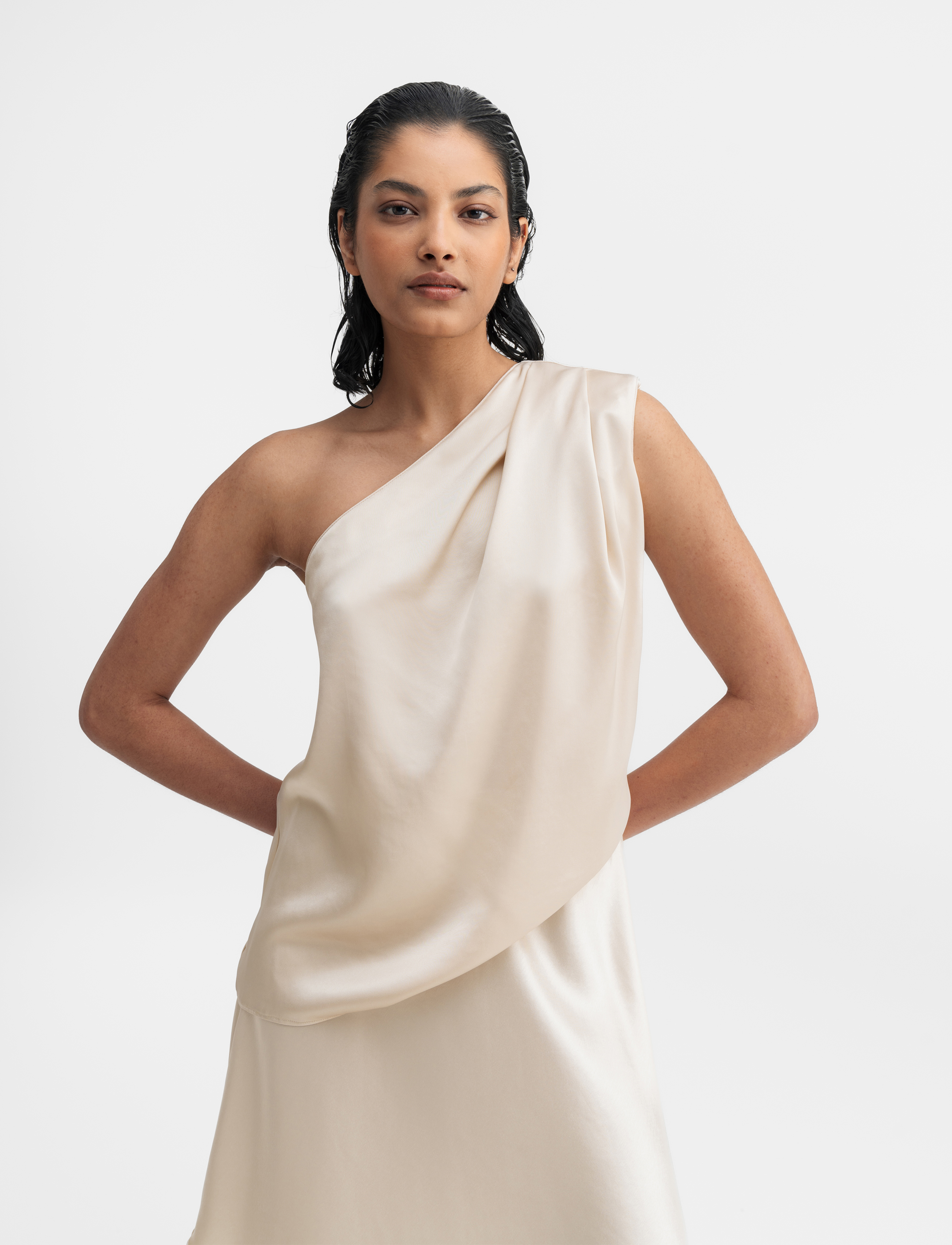 Ahlvar Gallery - Elle satin tank - cream - 3