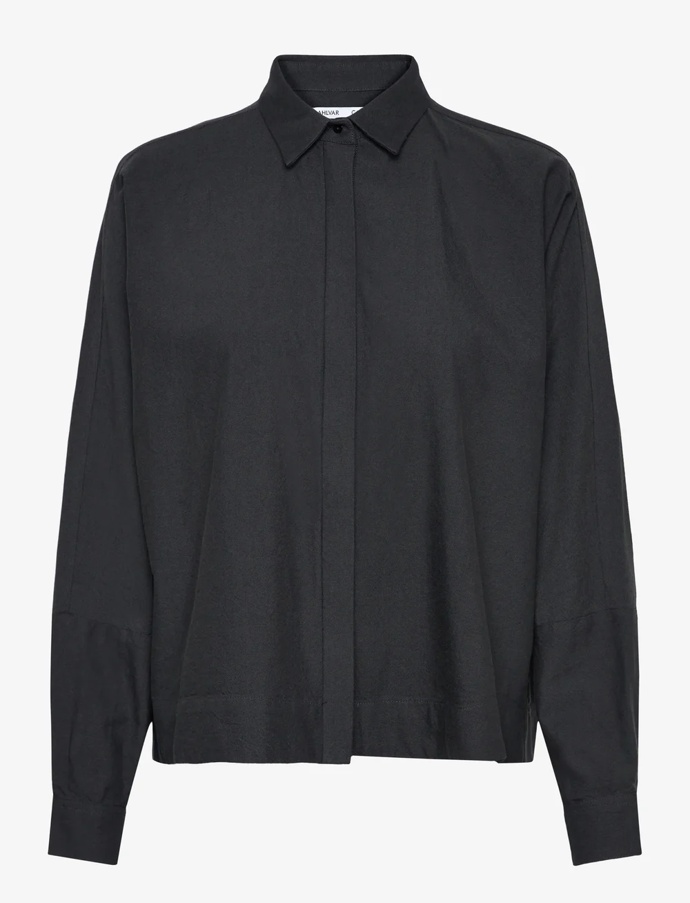 Ahlvar Gallery - Gigi oxford shirt - långärmade skjortor - dark grey - 1