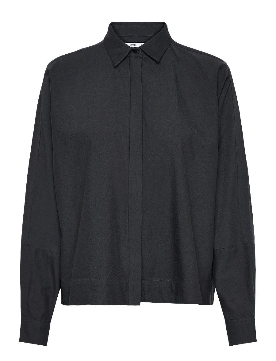 Ahlvar Gallery - Gigi oxford shirt - denimskjorter - dark grey - 0
