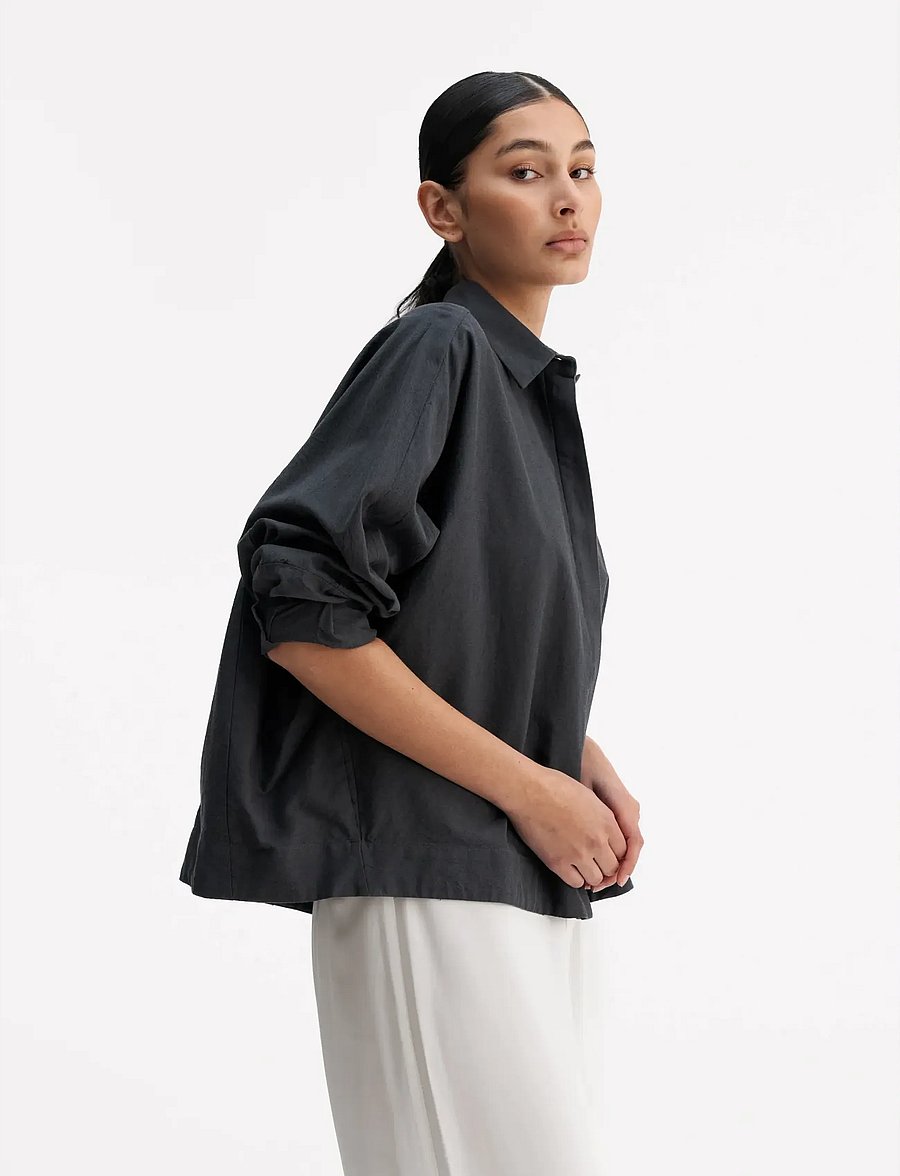 Ahlvar Gallery - Gigi oxford shirt - denimskjorter - dark grey - 2