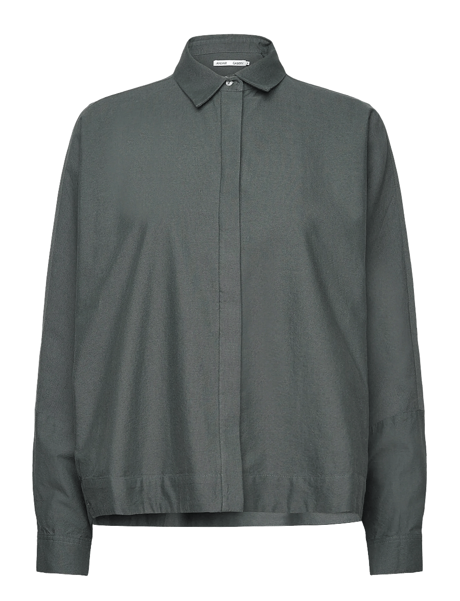 Ahlvar Gallery - Gigi oxford shirt - denimskjorter - dark military - 1