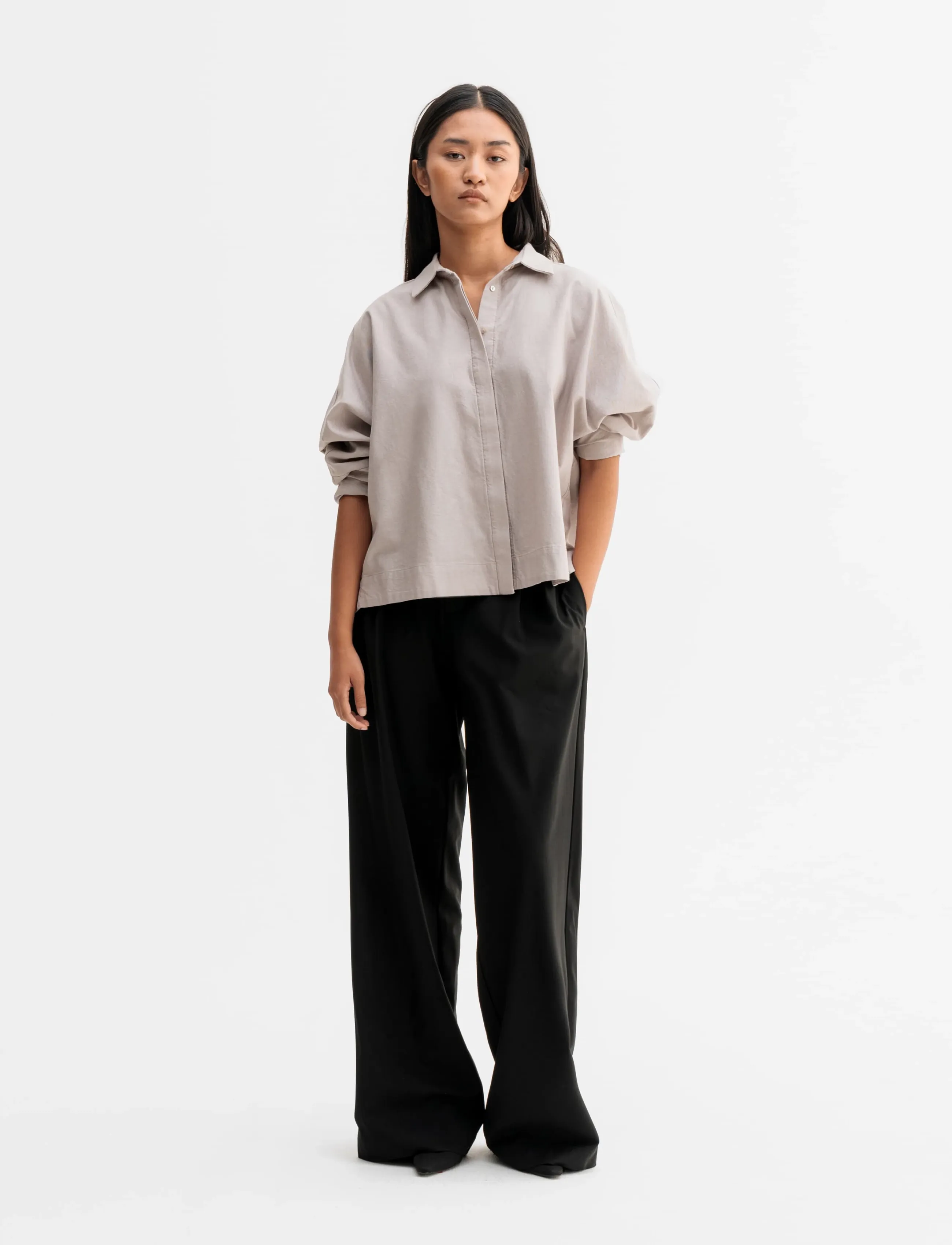 Ahlvar Gallery - Gigi oxford shirt - denim shirts - light brown - 3