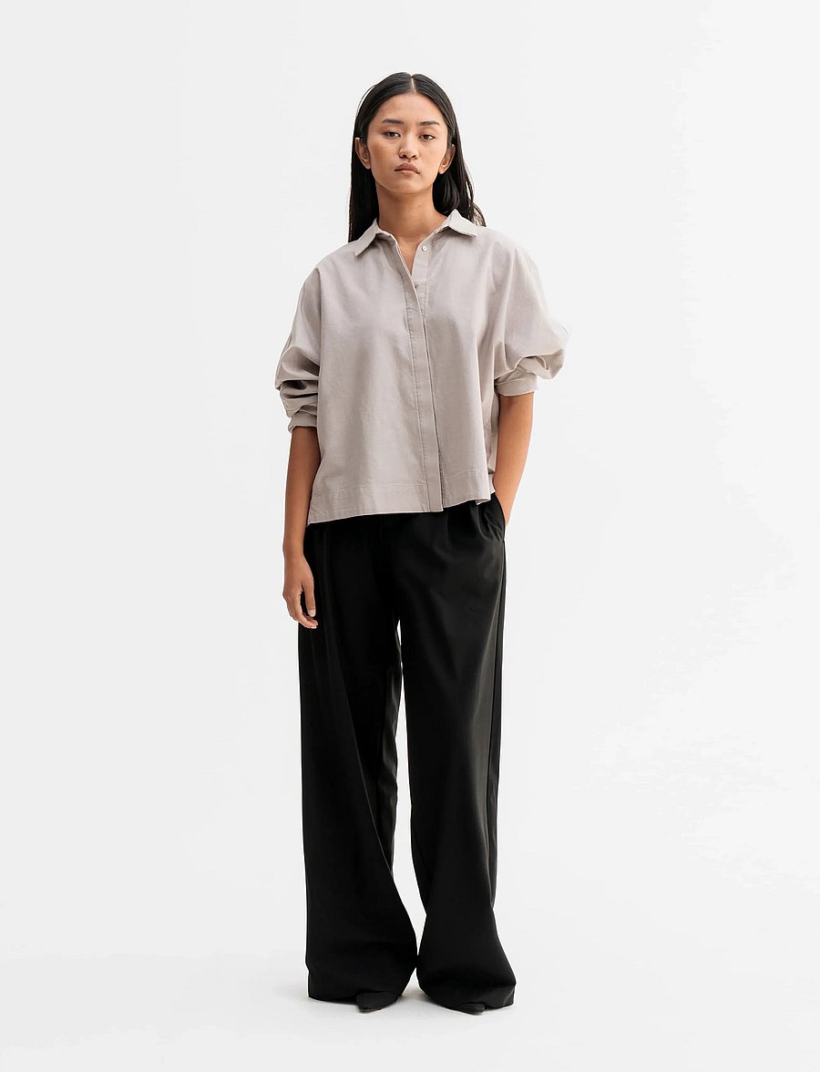 Ahlvar Gallery - Gigi oxford shirt - denim shirts - light brown - 3