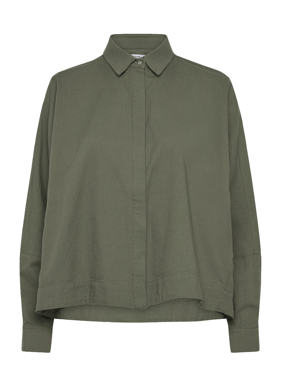 Ahlvar Gallery - Gigi oxford shirt - denimskjorter - olive green - 1