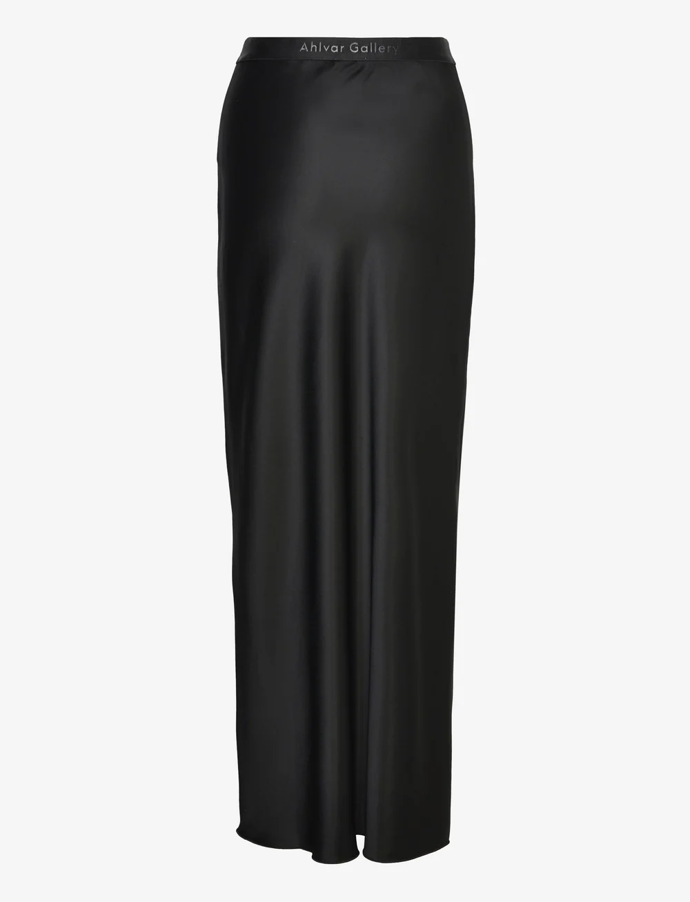 Ahlvar Gallery - Hana long logo satin skirt - satinkjolar - black - 2